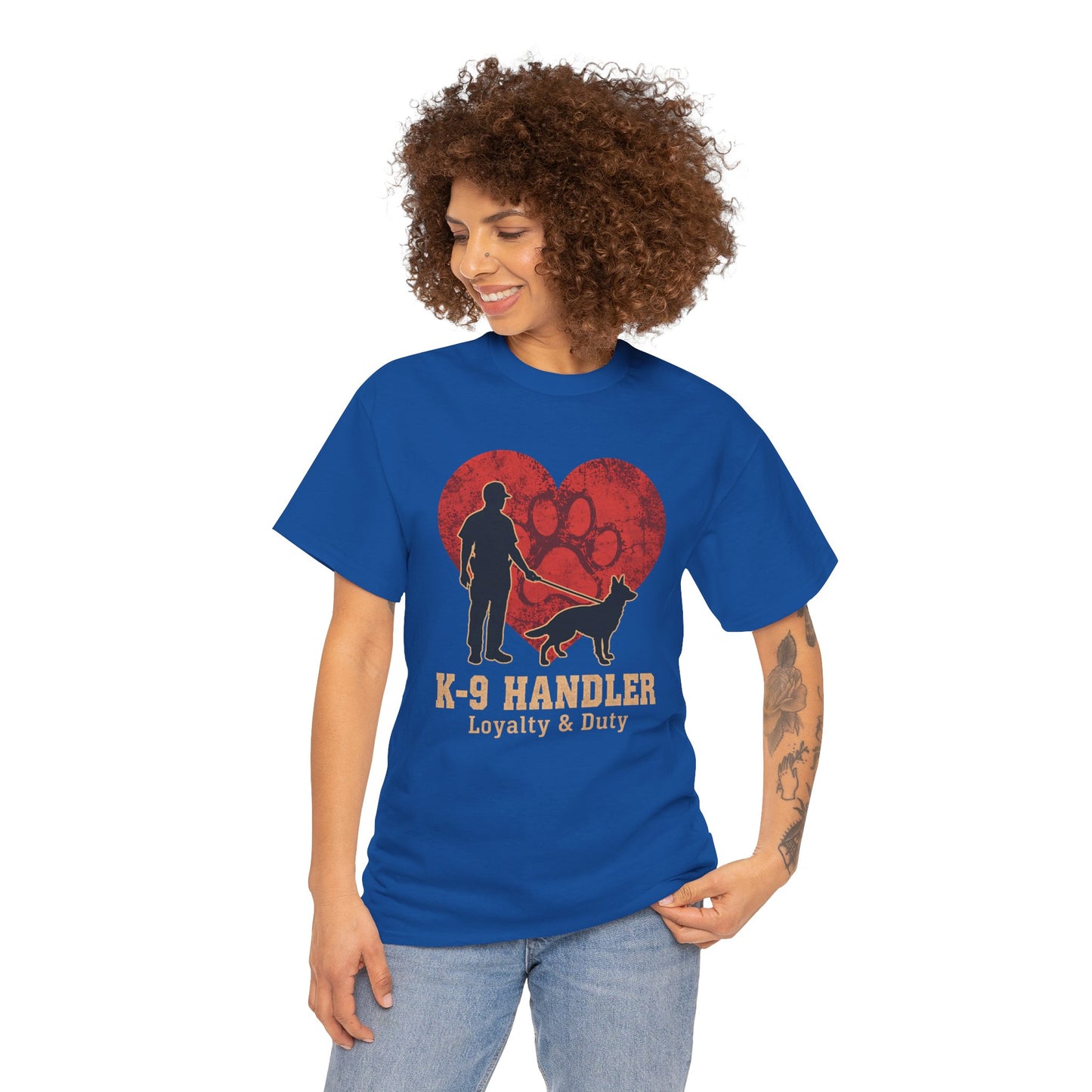 K-9 Handler Heart Tee - Loyalty & Duty, Dog Lover Gift, Pet Owner Apparel