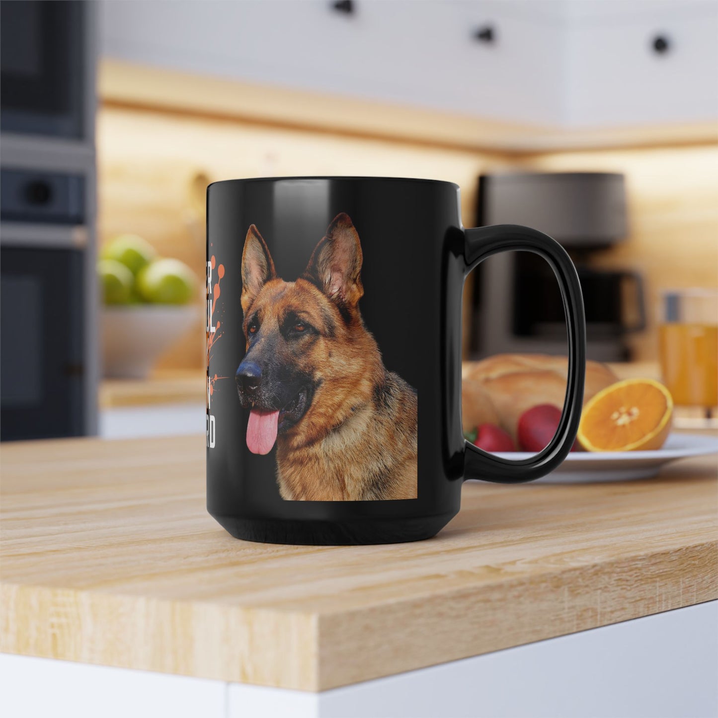 Forever Grateful German Shepherd Mug - 15oz Black Coffee Cup for Dog Lovers