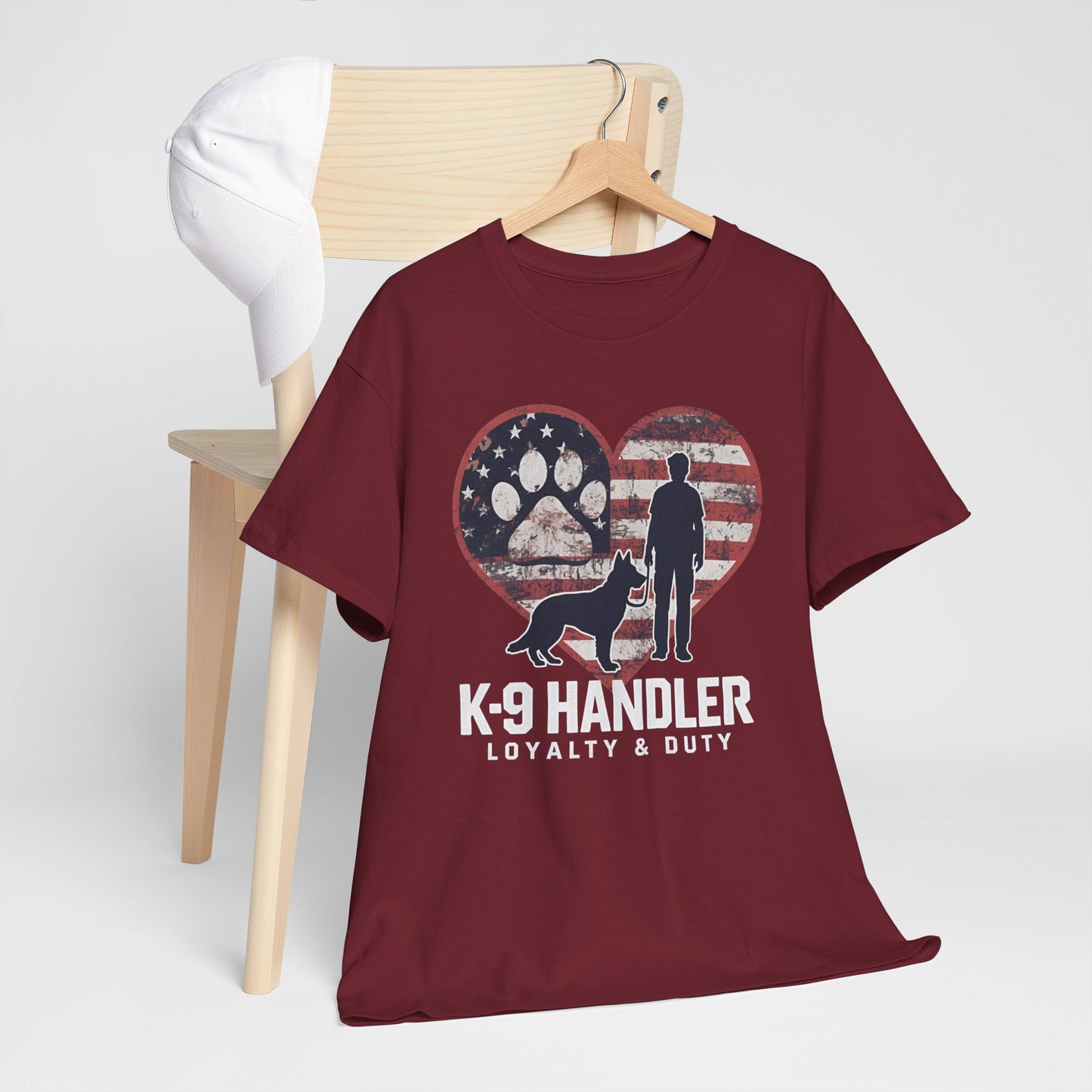 K-9 Handler Heart Tee | Loyalty & Duty T-Shirt | Dog Lover Gift, Police Support Shirt