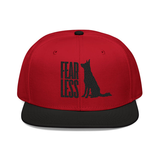 German Shepherd Embroidered Snapback Hat - Fearless