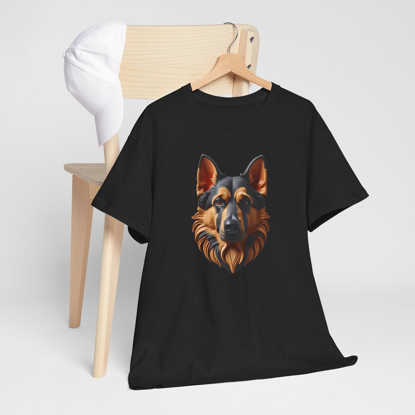 German Shepherd Lover Tee With 3D Design, Unisex Cotton Shirt, Dog T-Shirt, Pet Lovers Gift, Animal Enthusiast Apparel