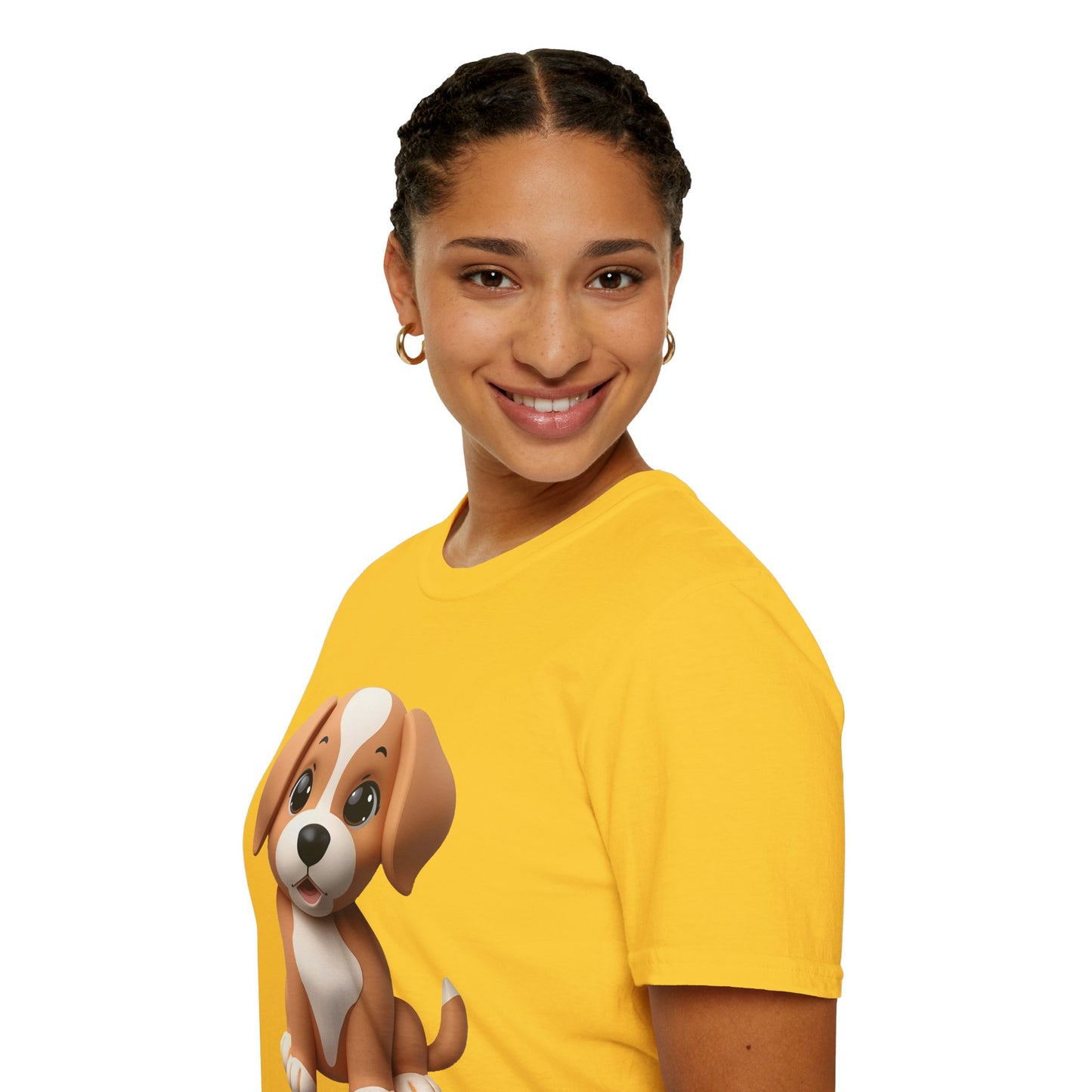 Adorable Puppy 3D Graphic T-Shirt for Dog Lovers, Cute Pet Shirt