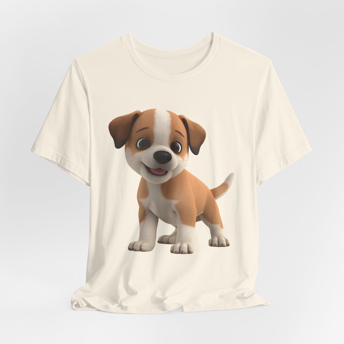 Cute Dog 3D Graphic Tee, Fun Animal Shirt, Dog Lover Gift, Playful Fashion Statement