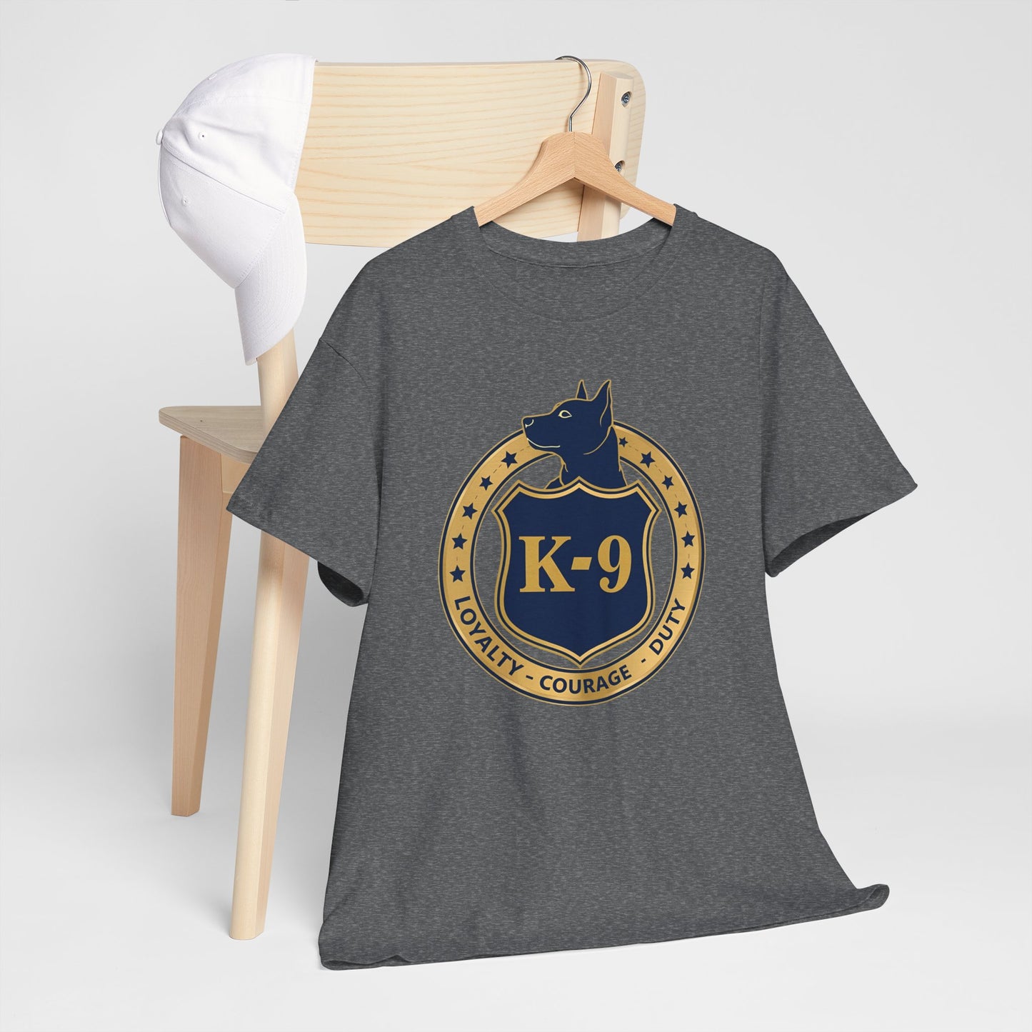 K-9 Police Unisex Heavy Cotton Tee - Loyalty Courage Duty | Dog Lover Gift, Law Enforcement Apparel, Dog Training Shirt