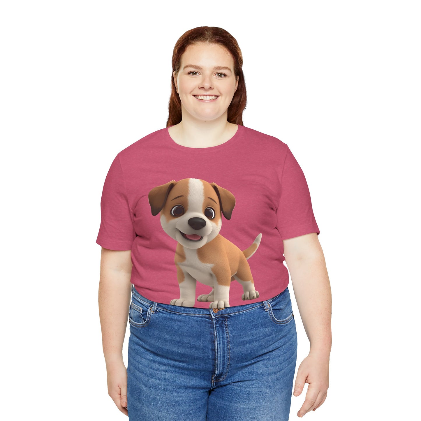 Cute Dog 3D Graphic Tee, Fun Animal Shirt, Dog Lover Gift, Playful Fashion Statement