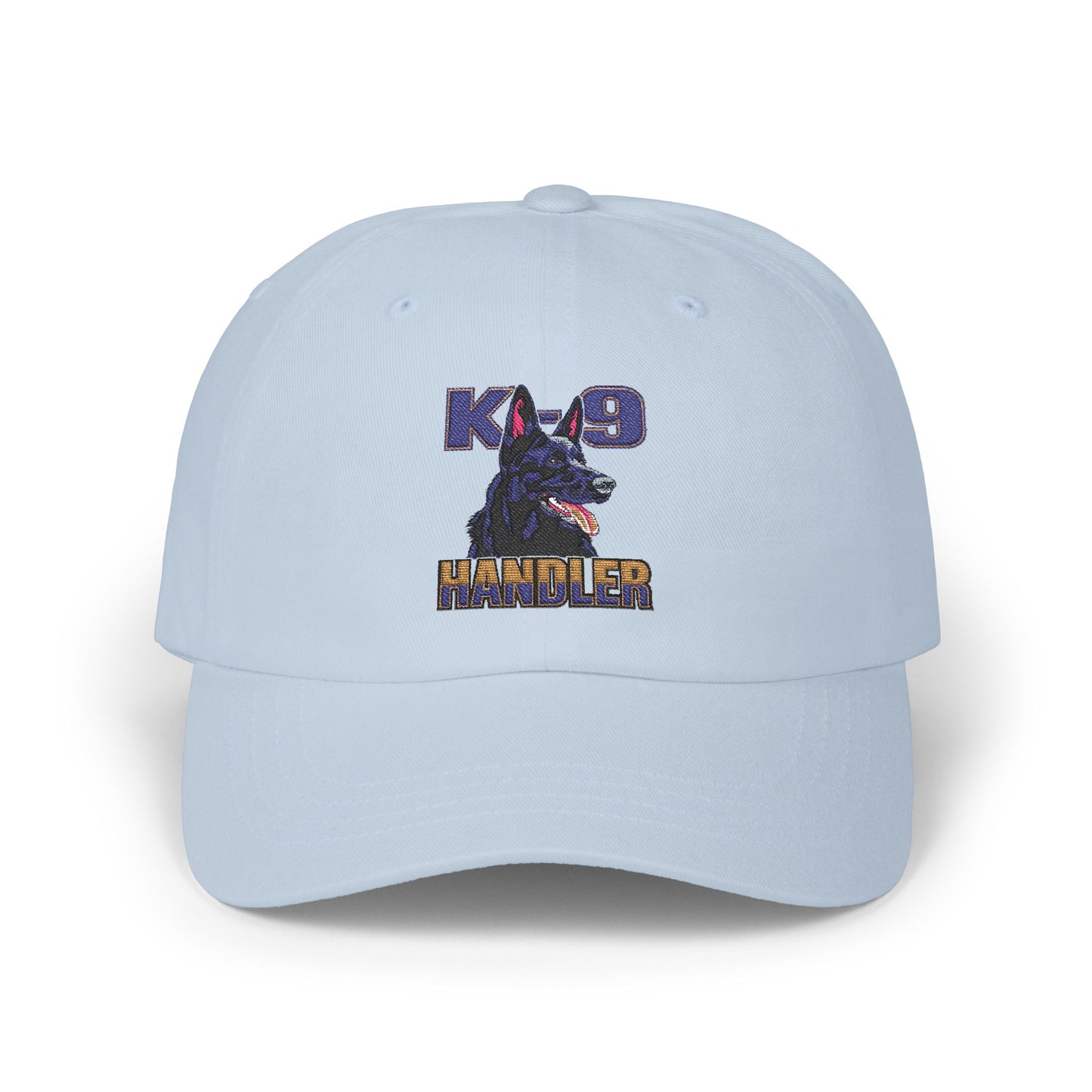 Embroidered K9 Handler Classic Dad Cap - Featuring a Black German Shepherd, Adjustable Cap for Pet Owners, Outdoor Hat