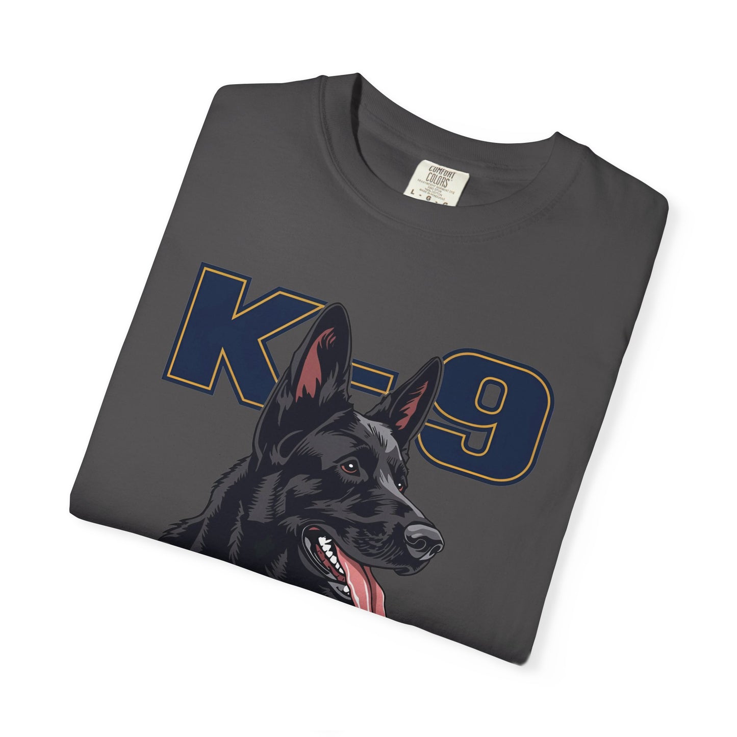 Black German Shepherd K-9 Handler T-Shirt, Garment-Dyed Unisex Tee for Dog Lovers