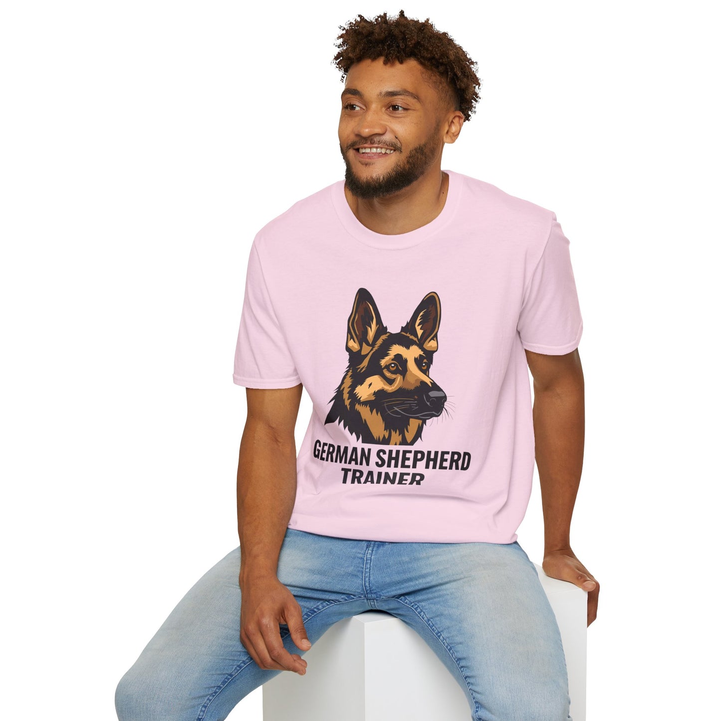 German Shepherd Trainer Unisex Softstyle T-Shirt, Dog Lover Gift, Pet Trainer Apparel