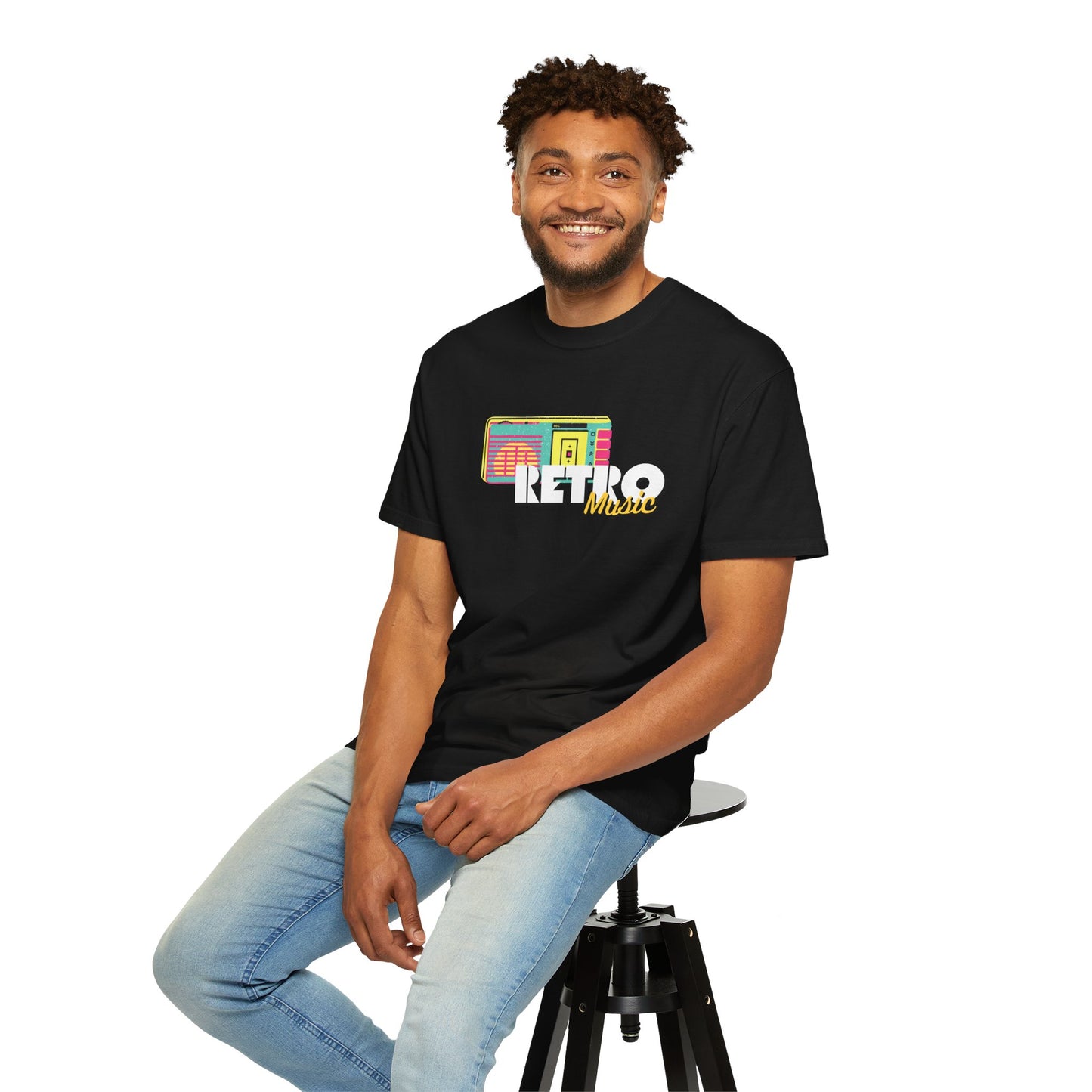 Retro Music T-Shirt, Vintage Style Tee, Unisex Garment-Dyed Shirt, Perfect for Music Lovers, Great for Festivals and Gifts