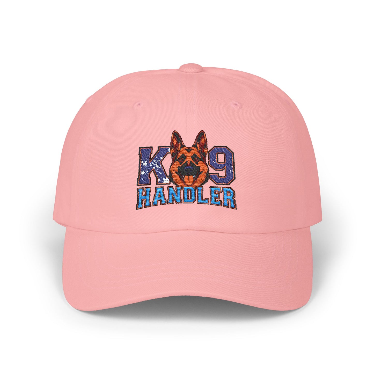 K9 Handler Classic Embroidered Dad Cap Featuring German Shepherd – Perfect Gift for Dog Lovers, Adjustable Hat for Outdoor Adventures