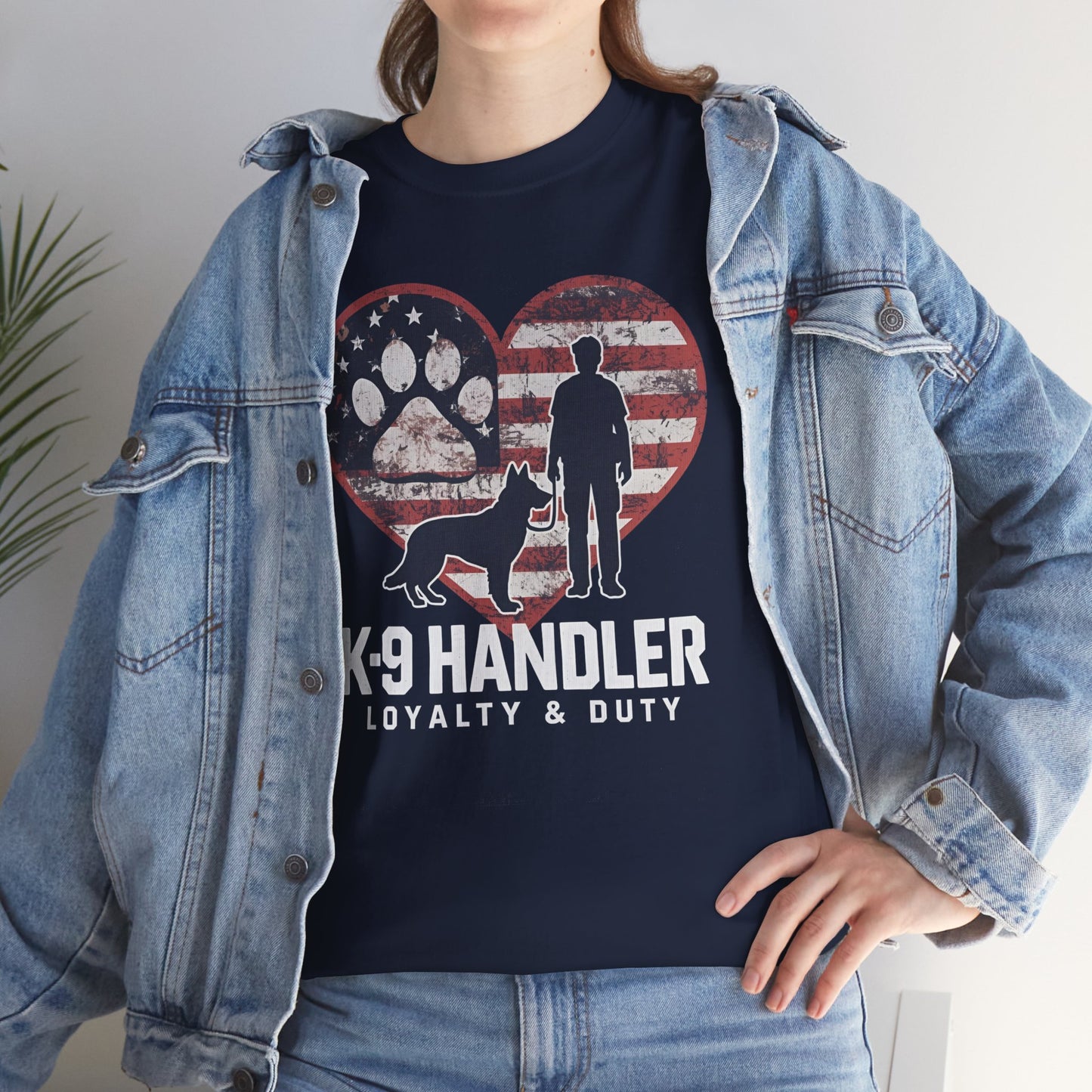K-9 Handler Heart Tee | Loyalty & Duty T-Shirt | Dog Lover Gift, Police Support Shirt