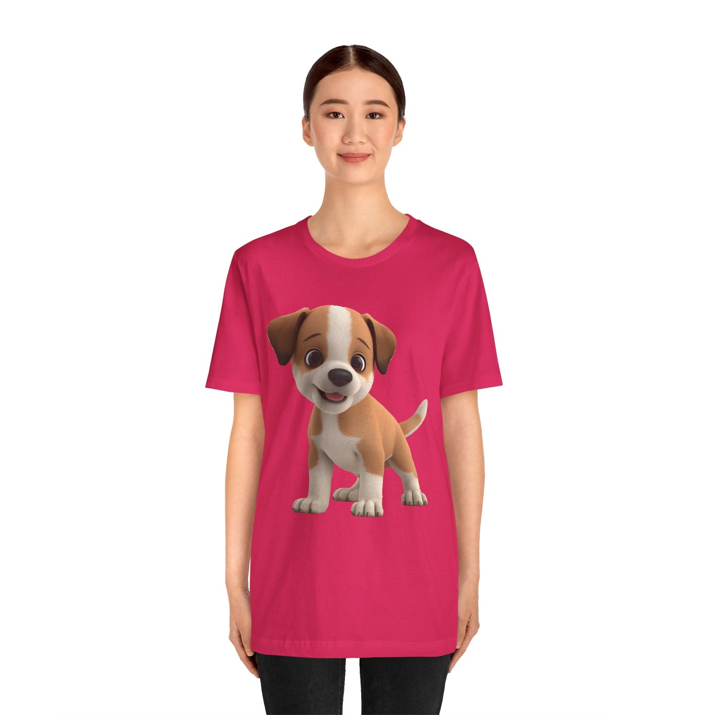 Cute Dog 3D Graphic Tee, Fun Animal Shirt, Dog Lover Gift, Playful Fashion Statement