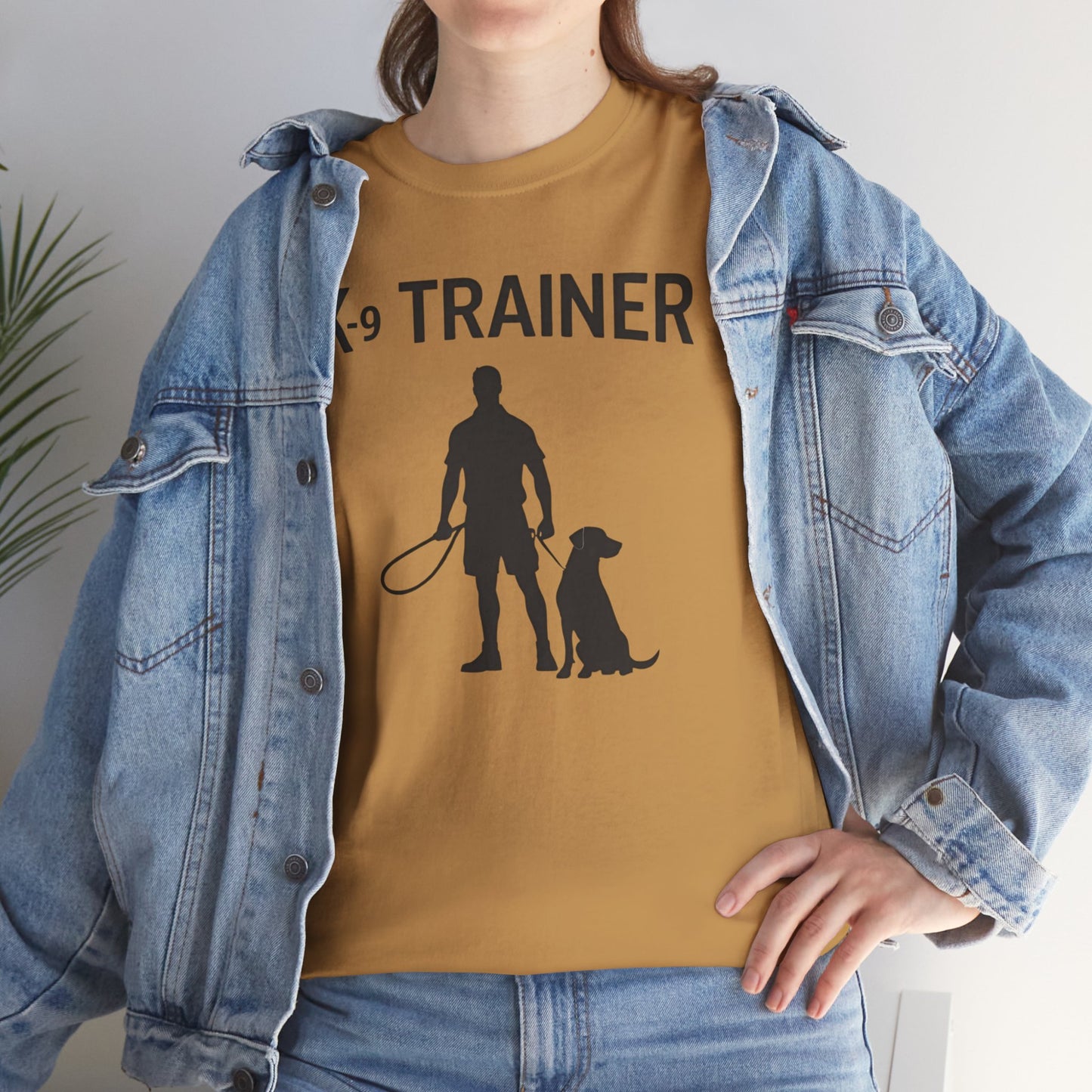 K-9 Trainer  Heavy Cotton T-Shirt, Dog Owner Gift, Police Dog Shirt, Animal Enthusiast Apparel, Casual Style Tee