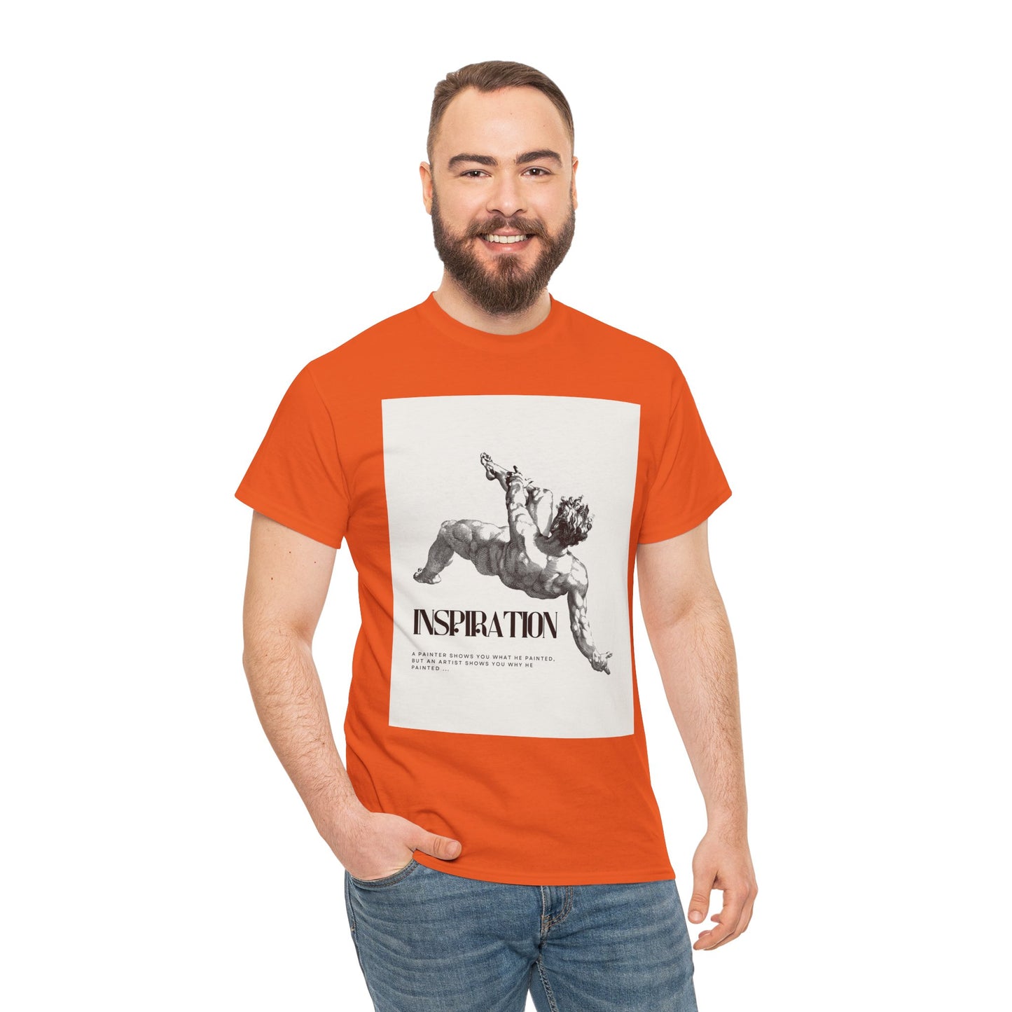 Inspiration Unisex Heavy Cotton Tee, Motivational Shirt, Gift for Artists, Casual Wear, Quote T-Shirt, Birthday Gift