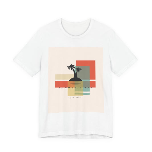 Tropical Sunset Tee, Summer Vibes Shirt, Vacation Outfit, Unisex Graphic Tee, Gift for Beach Lovers, Casual Wear