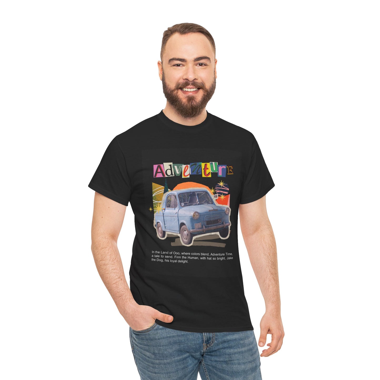 Adventure-Themed Unisex Cotton Tee, Retro Car Graphic Tee, Travel T-Shirt, Gift for Adventurers, Vintage Exploration Top
