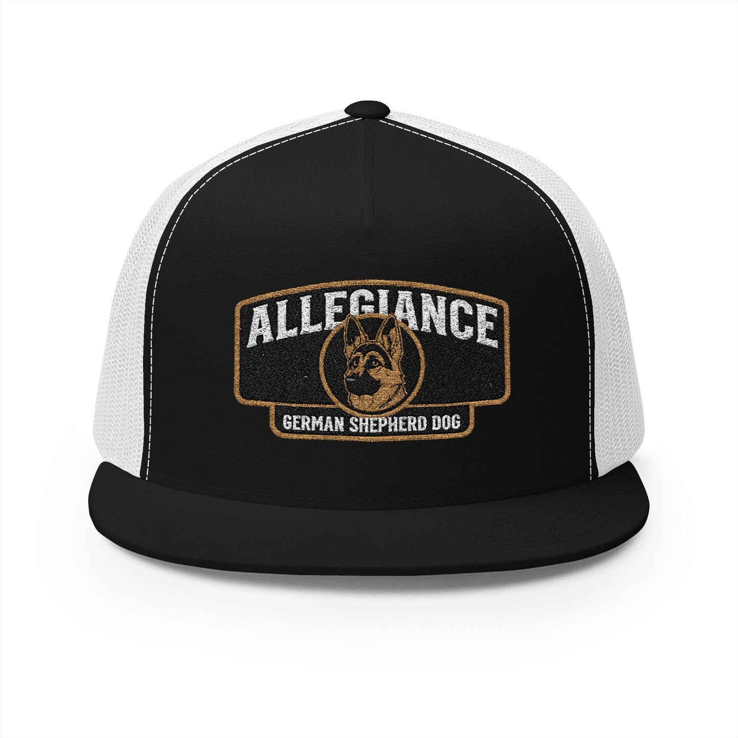 German Shepherd Embroidered 5 Panel Trucker Cap | Allegiance | Perfect Gift for Dog Lovers