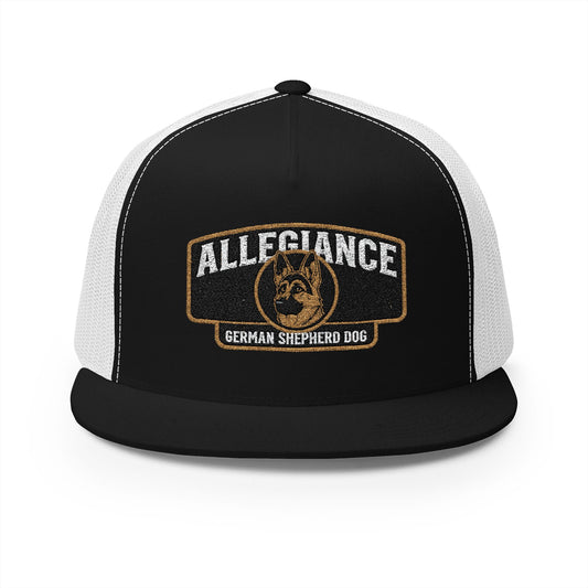 German Shepherd Embroidered 5 Panel Trucker Cap | Allegiance | Perfect Gift for Dog Lovers