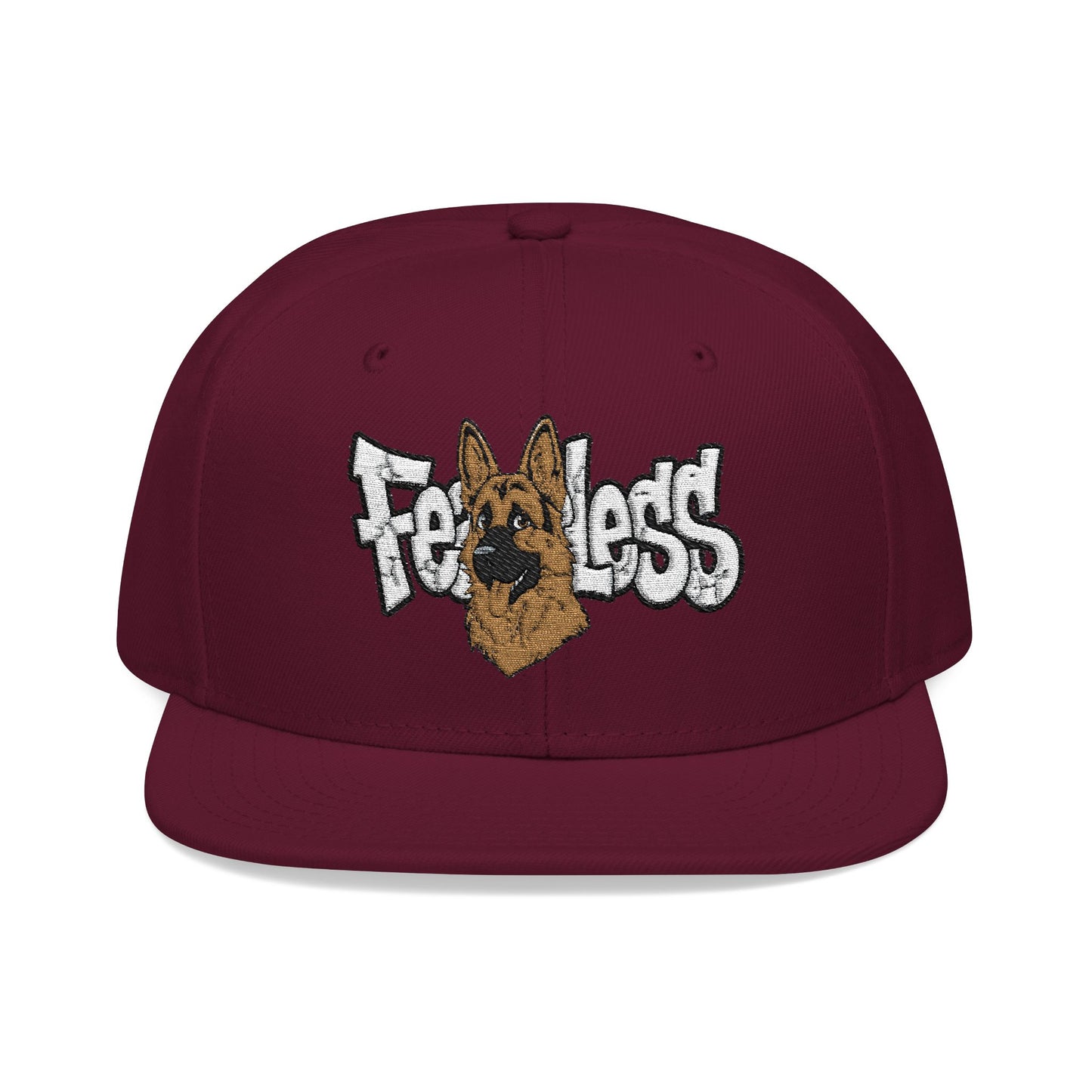 German Shepherd Embroidered Snapback Hat - Fearless