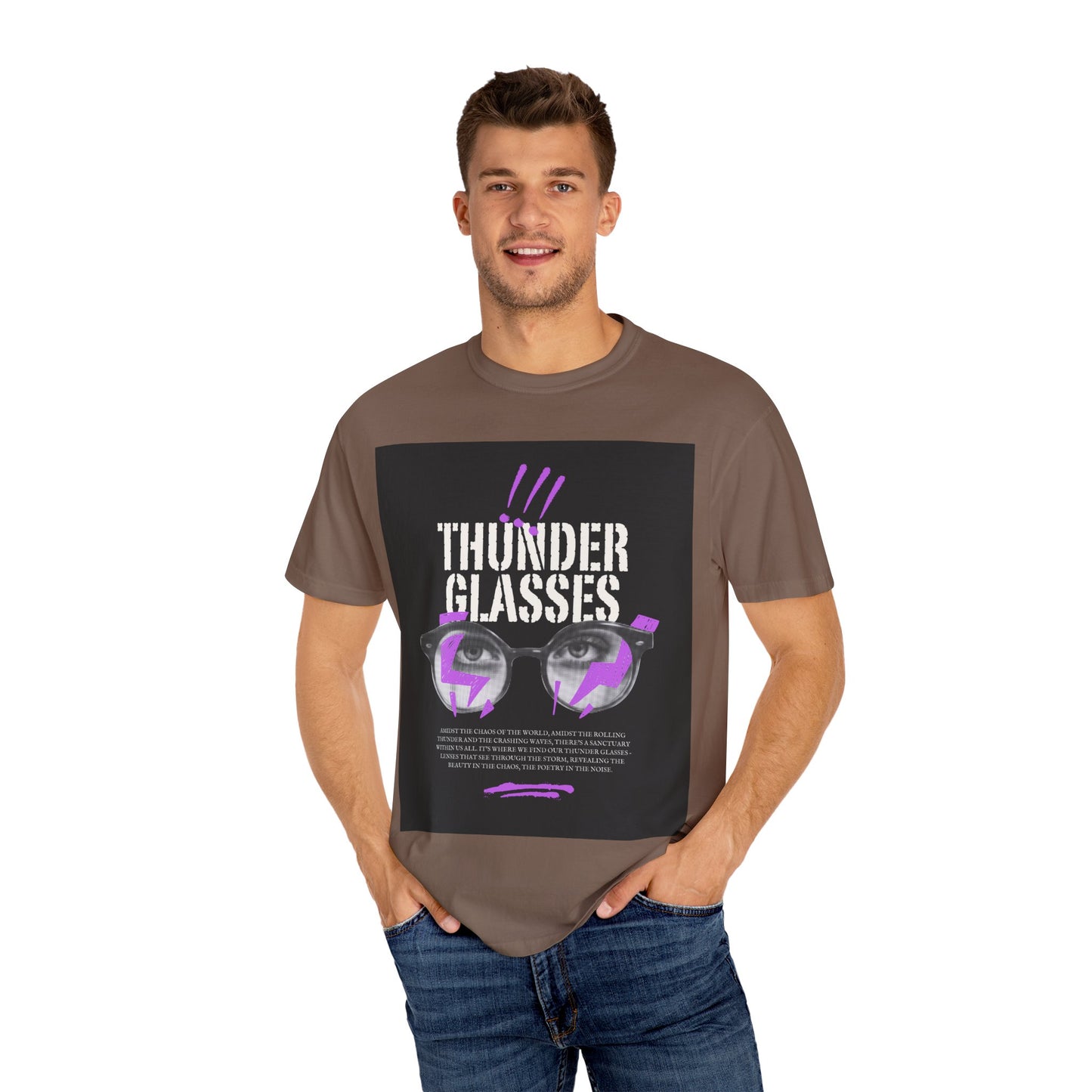Thunder Glasses Unisex T-Shirt | Retro Graphic Tee for Music Lovers, Gift for Birthdays, Festivals, Unisex Style, Casual Wear