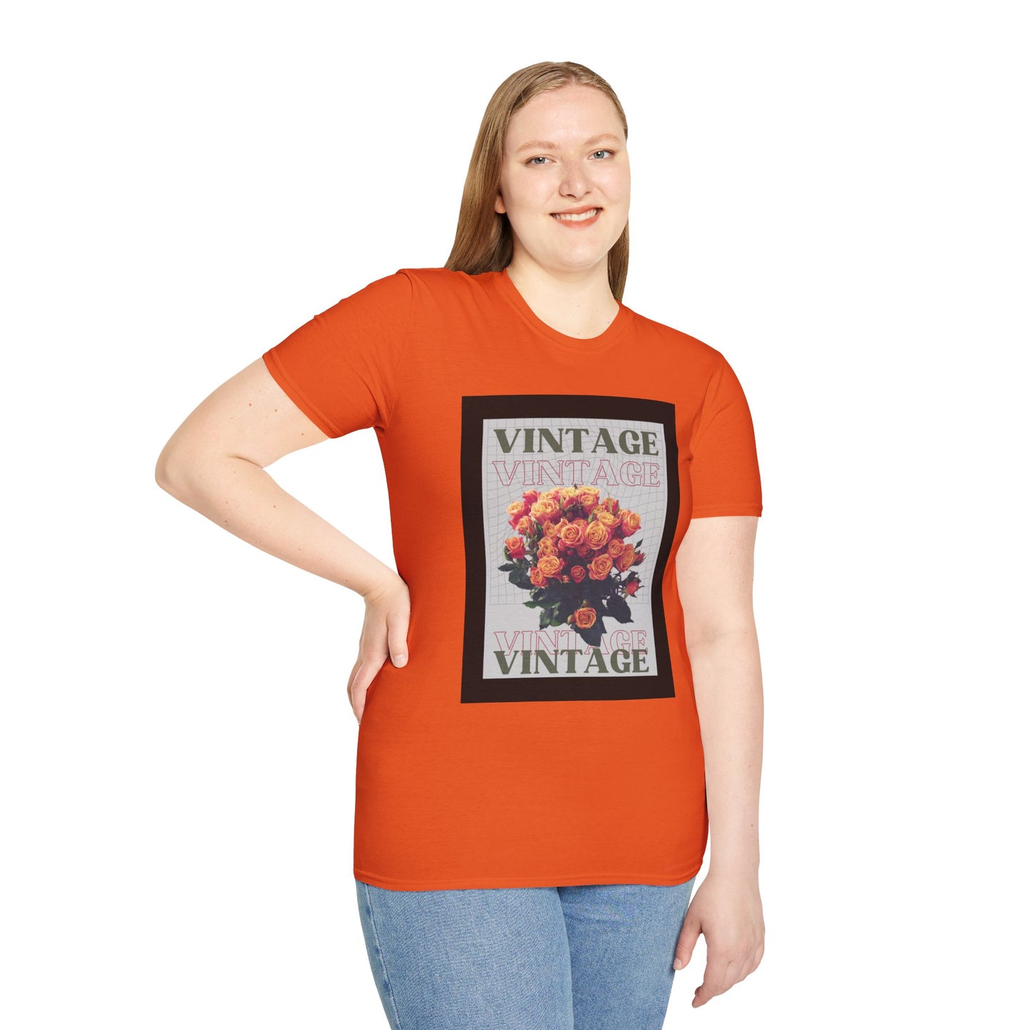 Vintage Floral Graphic Unisex T-Shirt, Retro Tee, Casual Wear, Gift for Her, Vintage Aesthetic, Flower Print Shirt