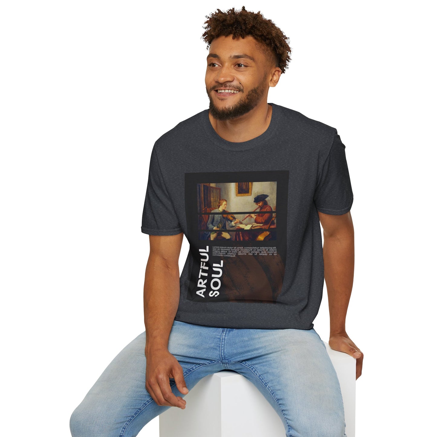 Artful Soul Unisex Softstyle T-Shirt, Artistic Tee, Gift for Art Lovers, Casual Wear, Creative Fashion, Art Enthusiast Shirt