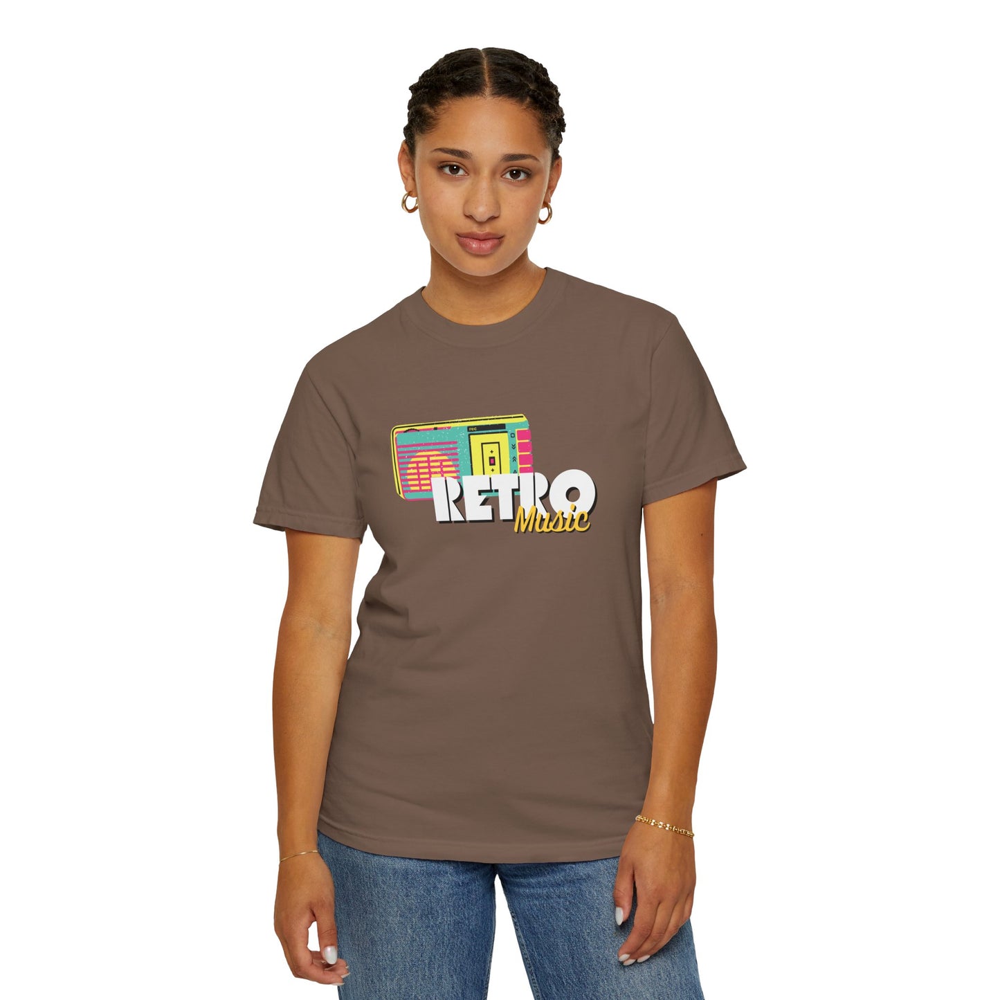 Retro Music T-Shirt, Vintage Style Tee, Unisex Garment-Dyed Shirt, Perfect for Music Lovers, Great for Festivals and Gifts