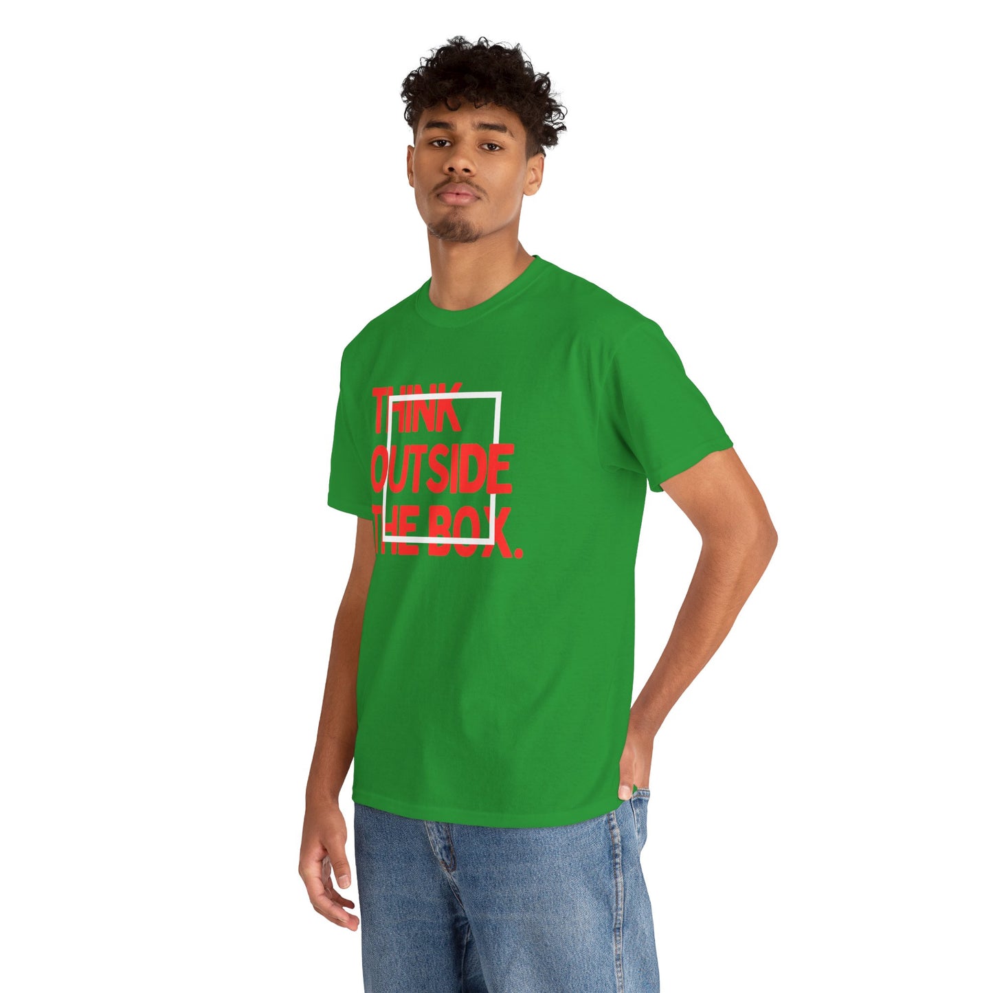 Creative Thinking Unisex Cotton Tee - Thin Out of Box, Inspirational Shirt, Motivational Gifts, Trendy Top for All Occasions, Perfect for Dreamers