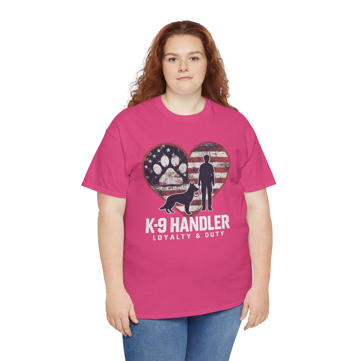 K-9 Handler Heart Tee | Loyalty & Duty T-Shirt | Dog Lover Gift, Police Support Shirt