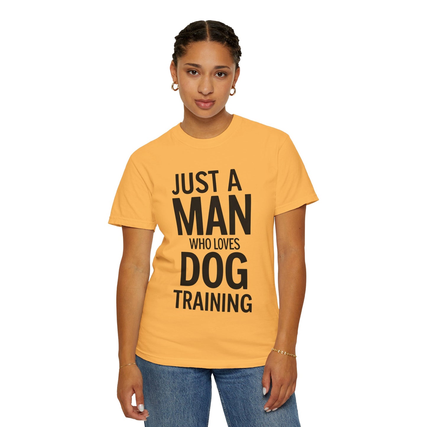 Dog Training Enthusiast T-Shirt - Just a Man Who Loves Dog Training, Pet Lover Gift, Casual Comfort Wear, Dog Owner Apparel, Gift for Dog Lovers