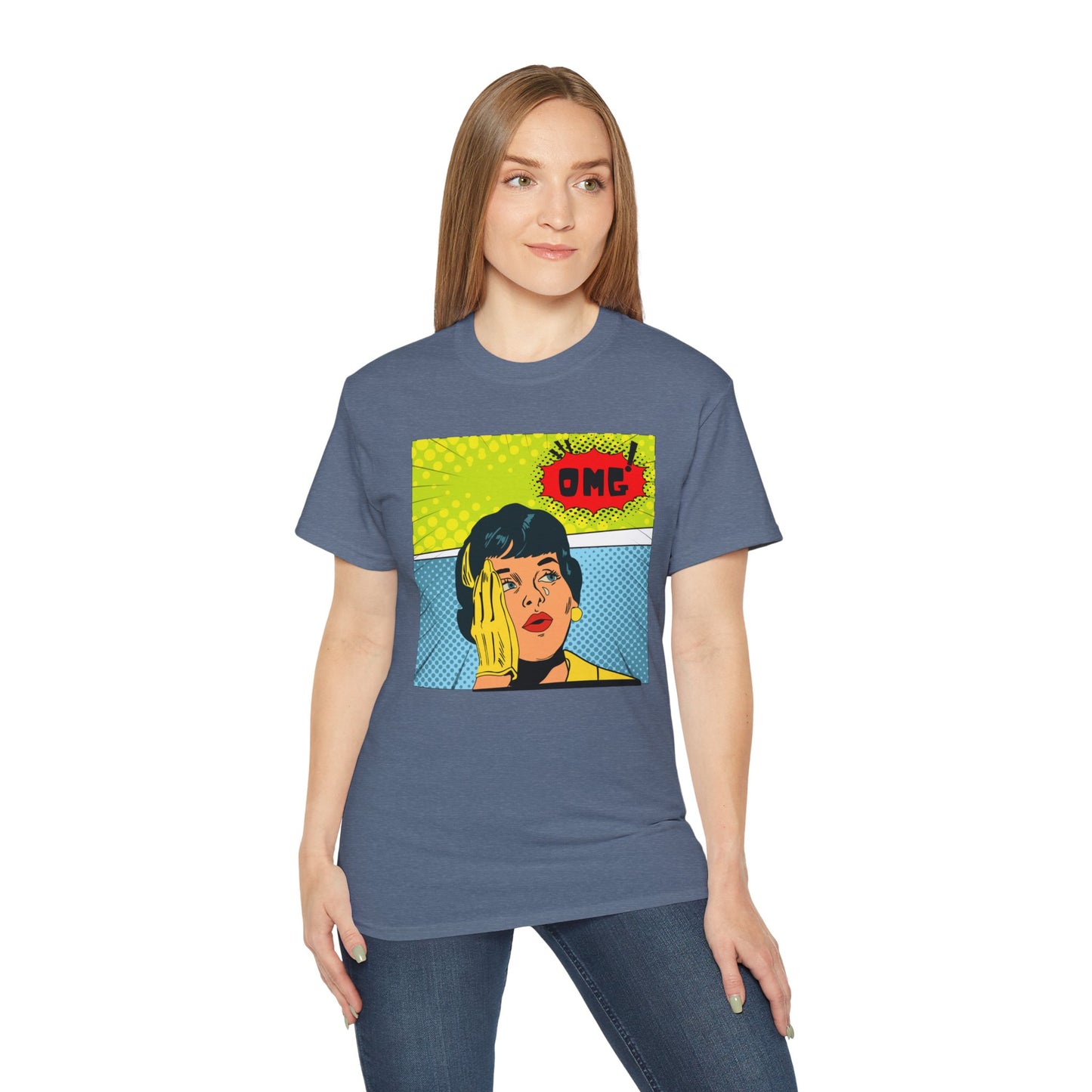 OMG Graphic Unisex Tee | Retro Pop Art T-Shirt, Gift for Trendsetters, Casual Wear, Comic Style, Fun Statement Top