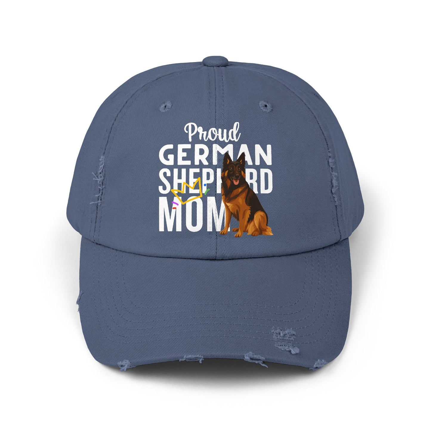 Proud German Shepherd Mom Distressed Cap - Unisex Pet Lover Hat