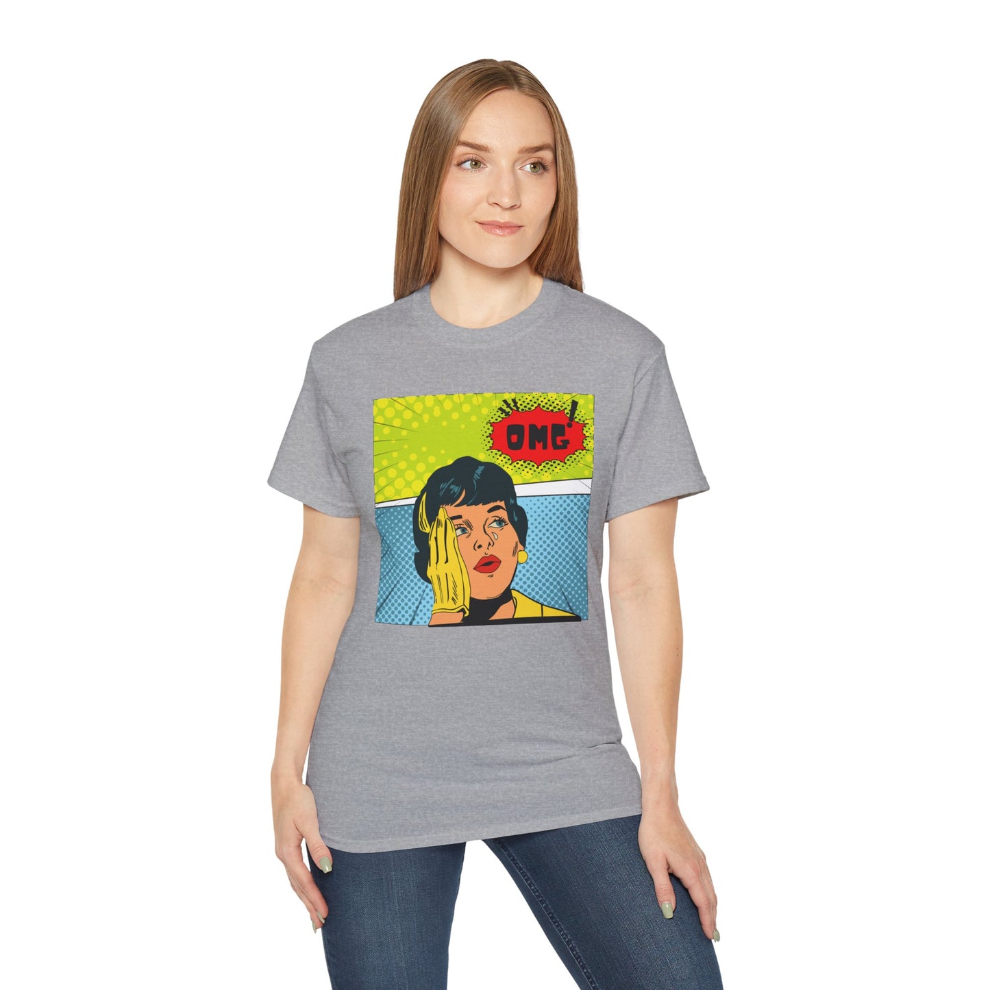 OMG Graphic Unisex Tee | Retro Pop Art T-Shirt, Gift for Trendsetters, Casual Wear, Comic Style, Fun Statement Top