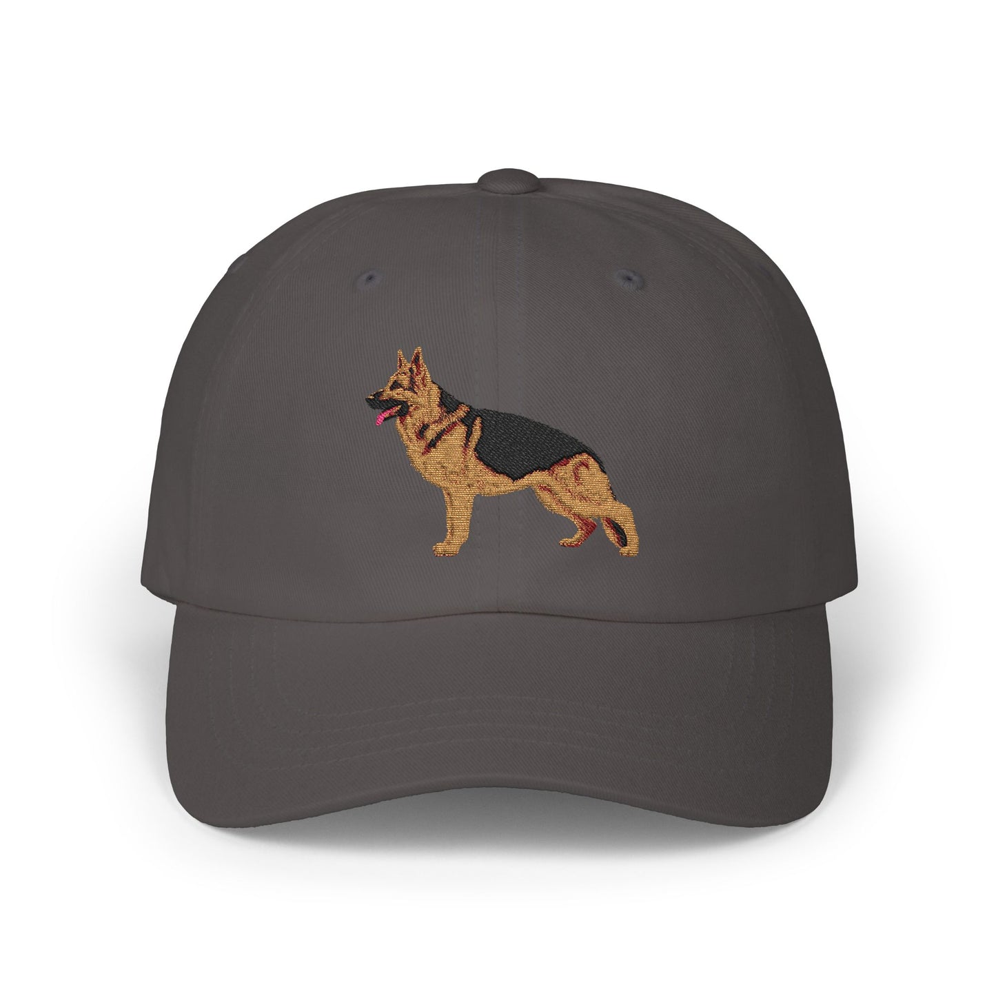 Embroidered Dog Dad Cap - German Shepherd Standing in a Show Stance