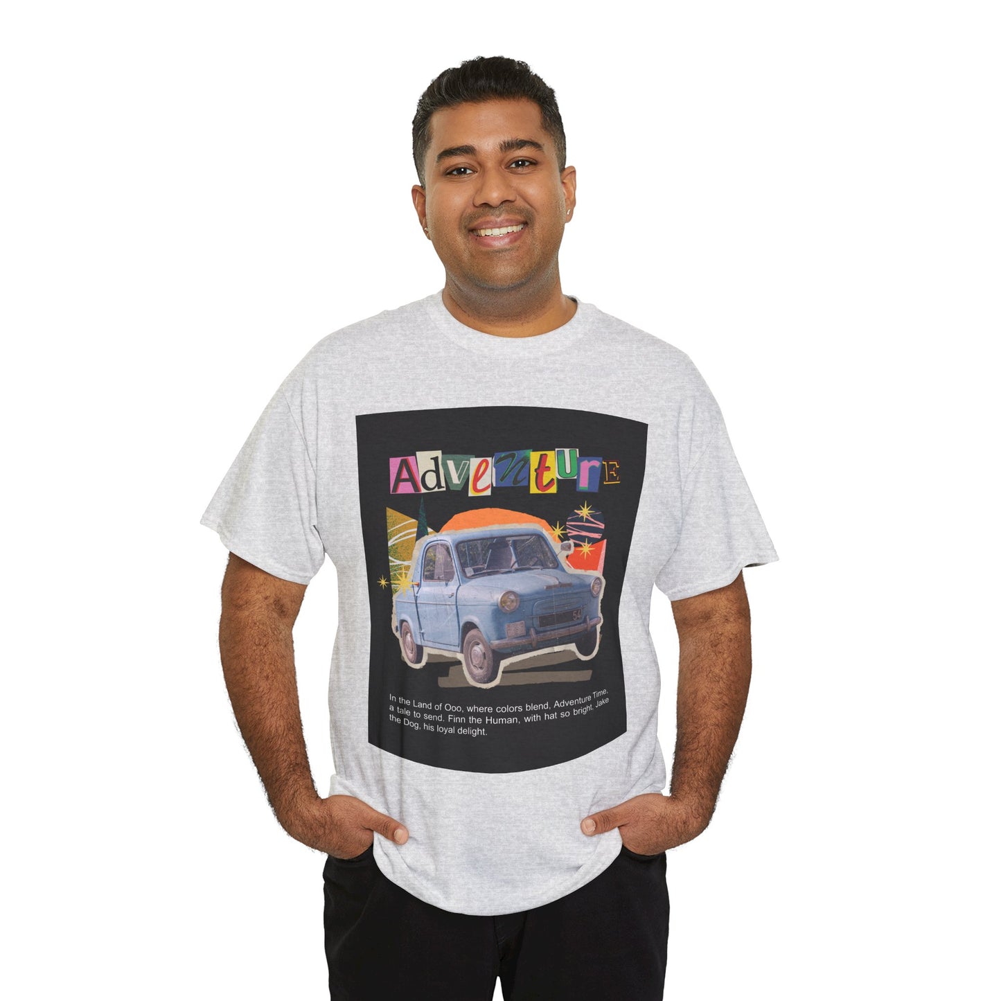 Adventure-Themed Unisex Cotton Tee, Retro Car Graphic Tee, Travel T-Shirt, Gift for Adventurers, Vintage Exploration Top