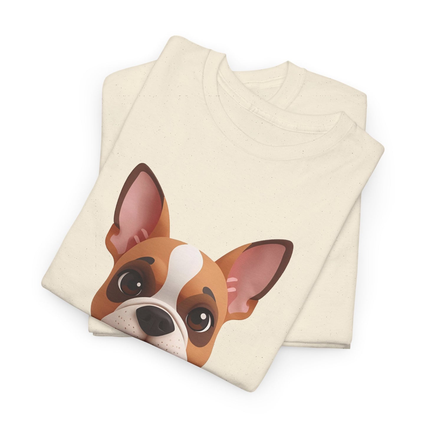 Cute 3D French Bulldog T-Shirt Unisex Heavy Cotton Tee, Dog Lover Gift