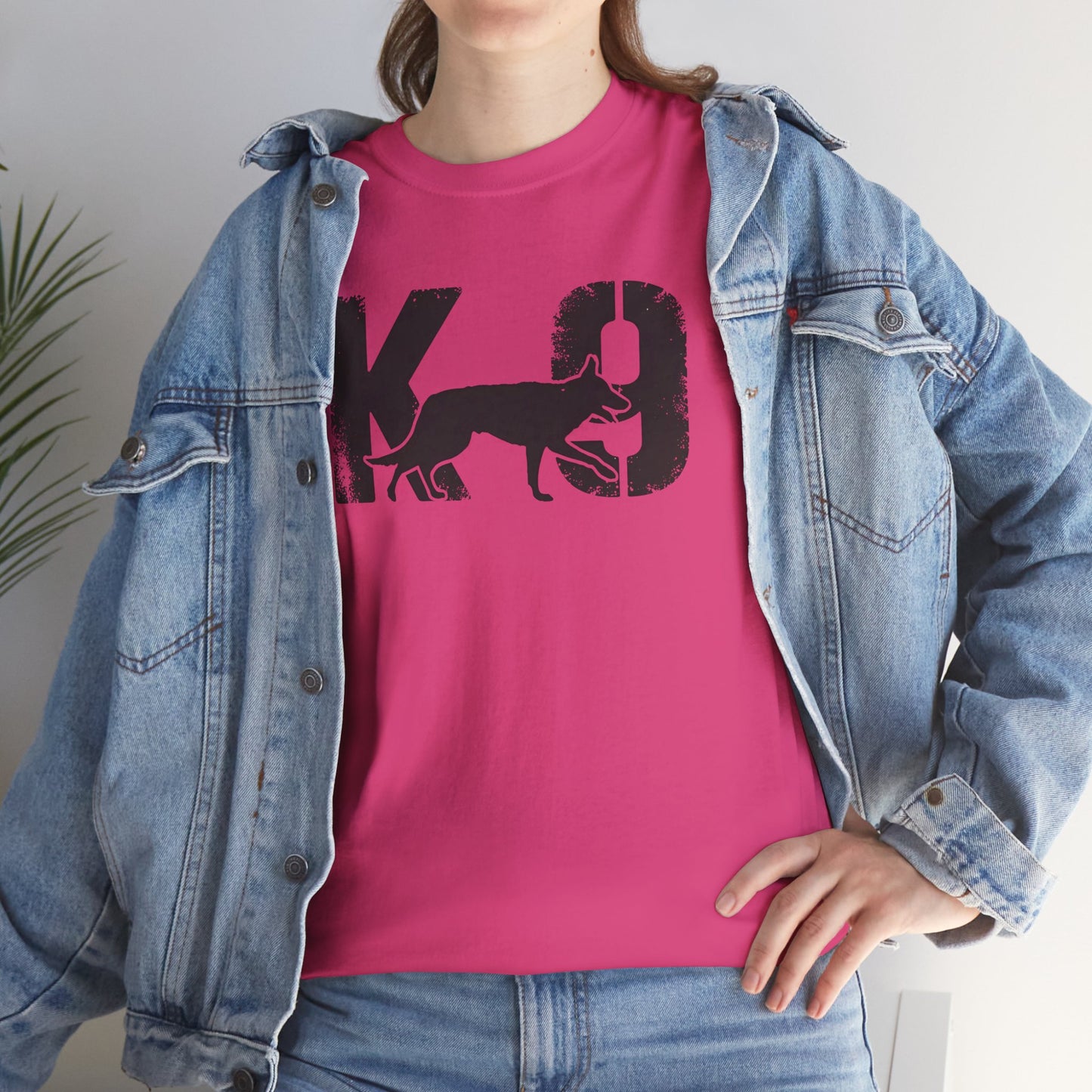 K-9 Dog Lover's Unisex Heavy Cotton Tee | T-Shirt for K-9 Handler | Dog Between K and 9 Design