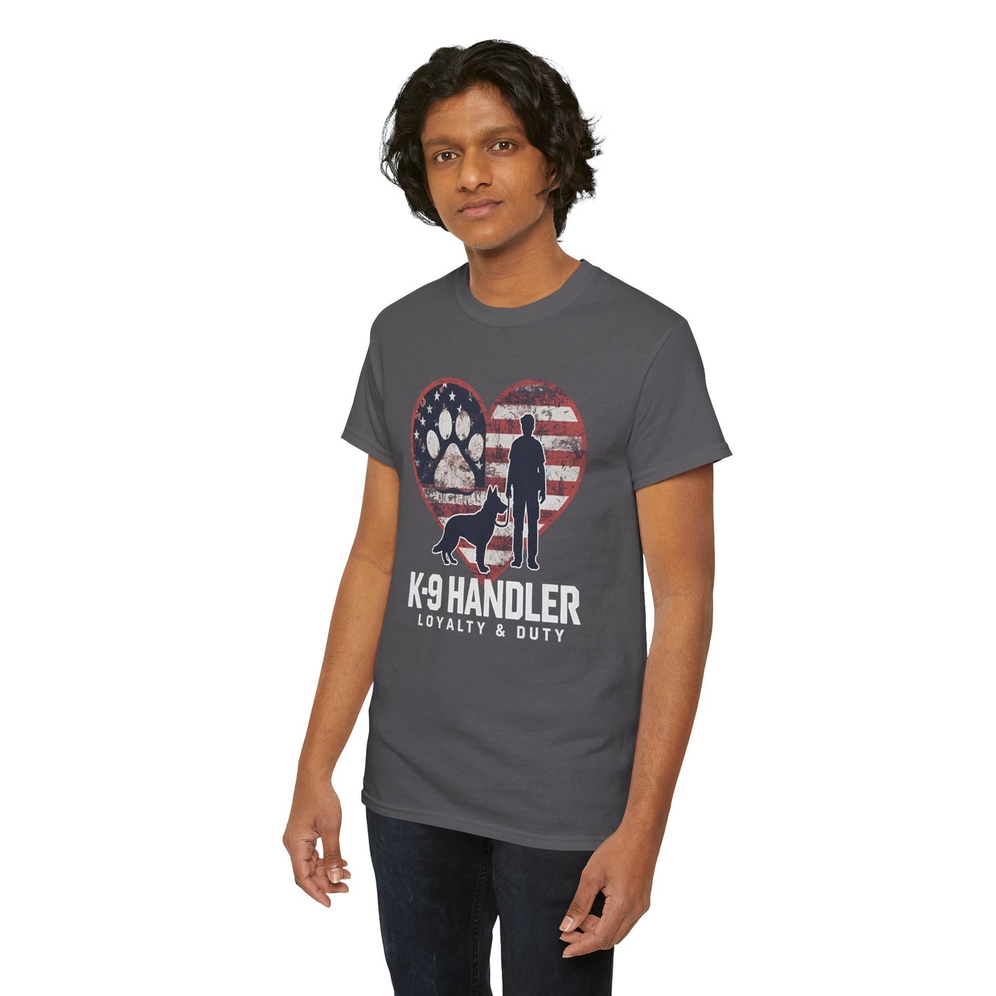 K-9 Handler Heart Tee | Loyalty & Duty T-Shirt | Dog Lover Gift, Police Support Shirt