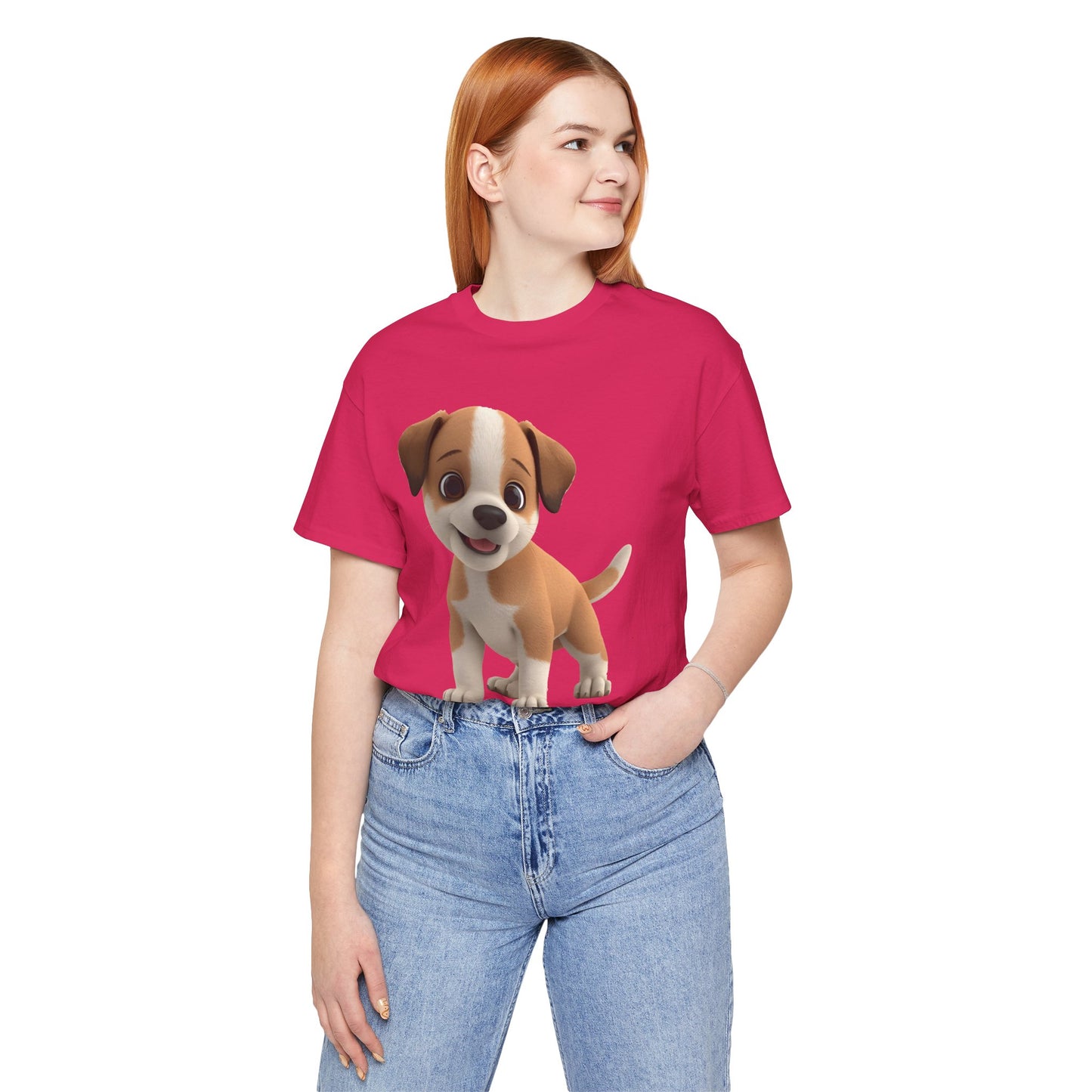 Cute Dog 3D Graphic Tee, Fun Animal Shirt, Dog Lover Gift, Playful Fashion Statement