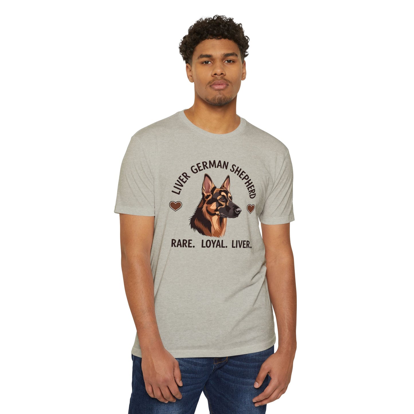 Liver German Shepherd T-Shirt - Rare Loyal Liver, Dog Lover Gift, Unisex Pet Tee, Animal Lover Apparel, Perfect for Birthdays and Dog Shows