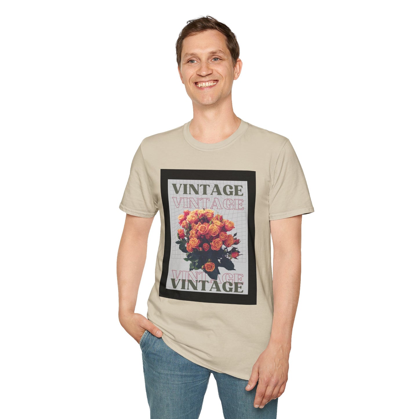 Vintage Floral Graphic Unisex T-Shirt, Retro Tee, Casual Wear, Gift for Her, Vintage Aesthetic, Flower Print Shirt