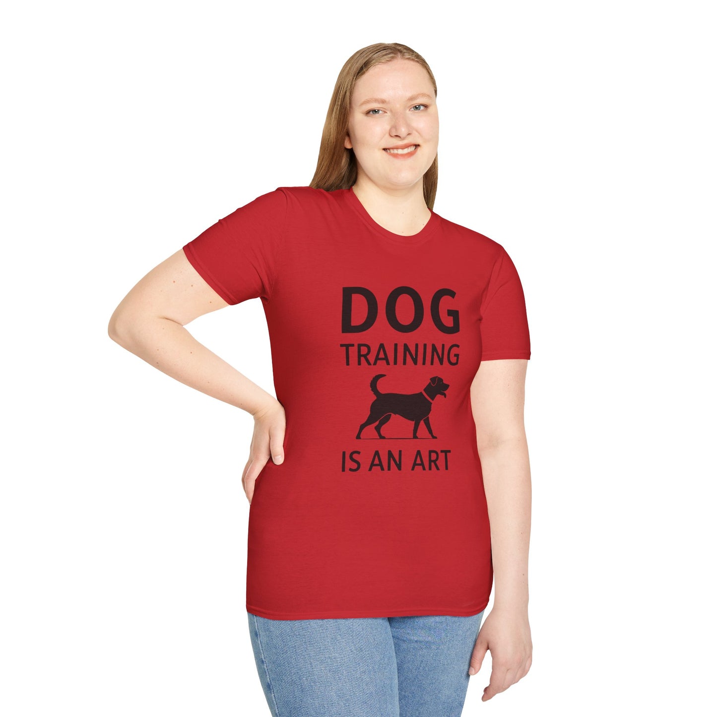 Dog Training is an Art Unisex Softstyle T-Shirt, Dog Lover Gift, Pet Training Apparel, Dog Owner Tee, Casual Wear, Gift for Dog Trainers