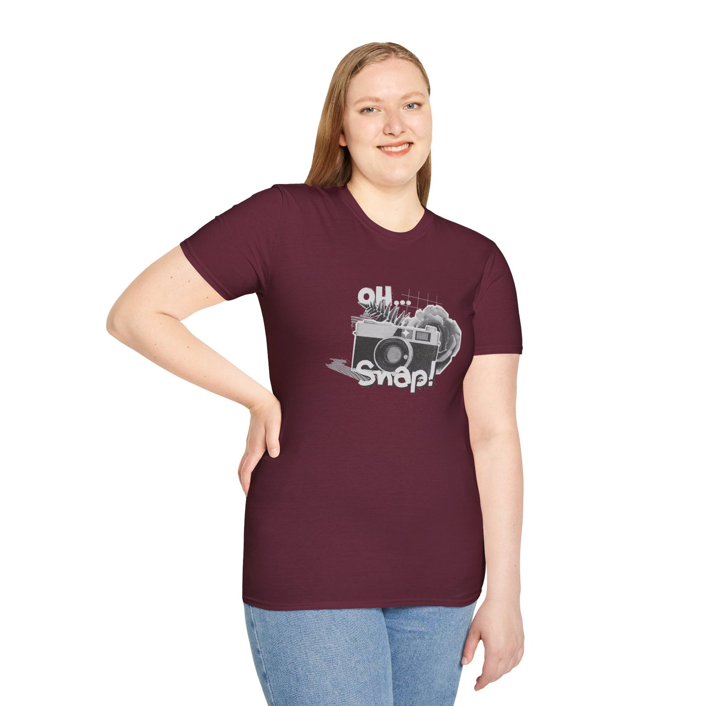 Oh Snap! Graphic T-Shirt, Photography Gift, Unisex Casual Tee, Perfect for Photographers, Photography Lover Apparel
