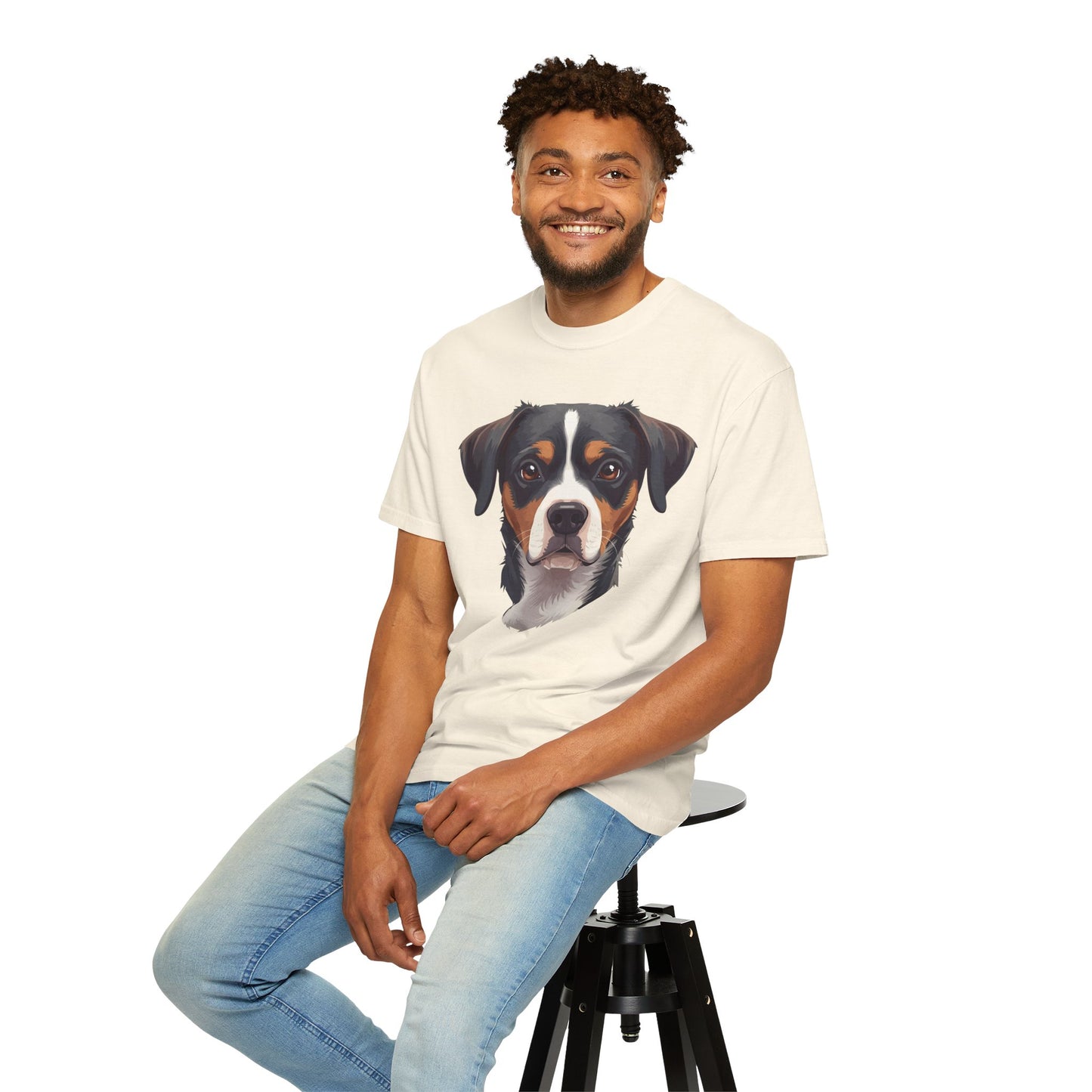 Unisex Tricolor Dog's 3D Design T-Shirt, Gift for Dog Owners, Animal Lover Apparel