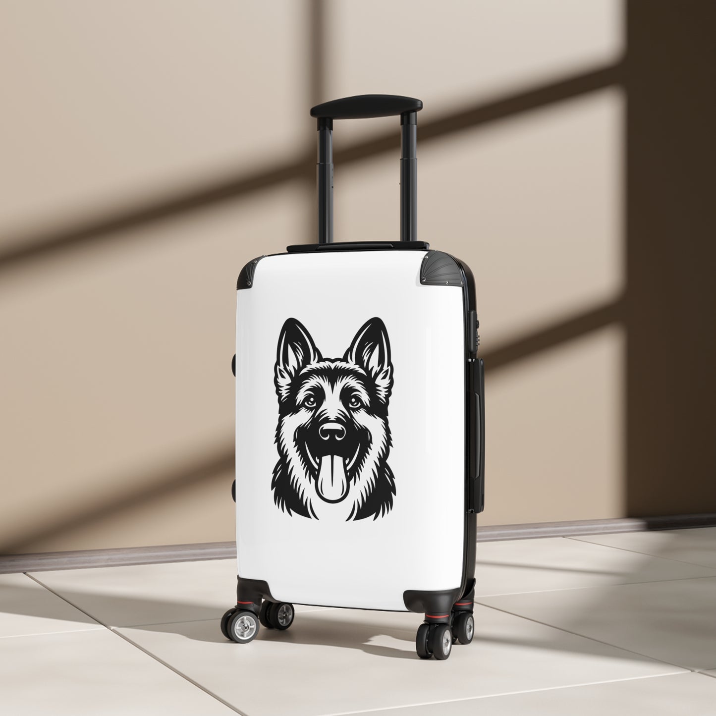 Dog Lover's Rolling Suitcase with German Shepherd Design