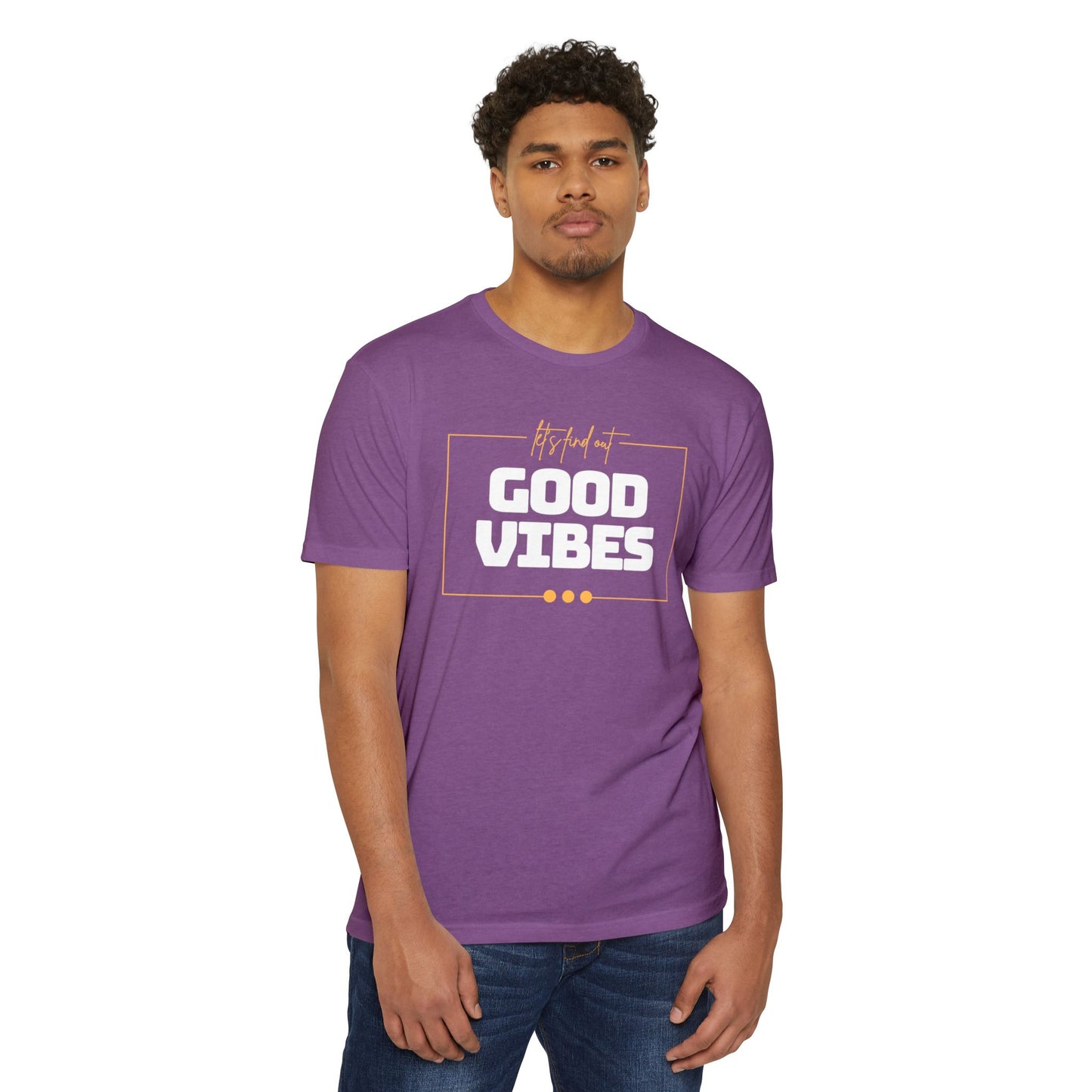 Good Vibes Unisex CVC Jersey T-shirt, Casual Tee, Positive Messaging Shirt, Everyday Wear, Gift for Friends