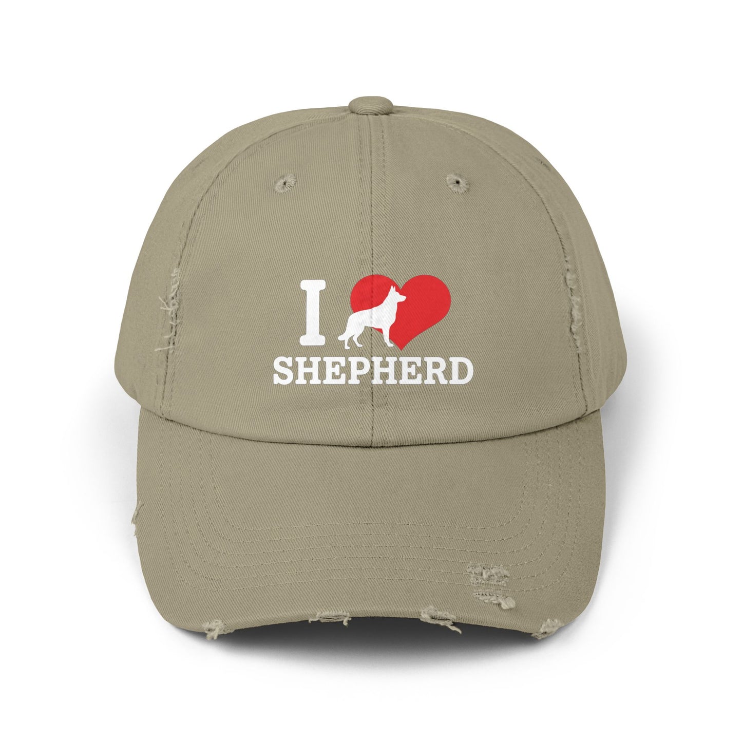 I Love German Shepherd Distressed Cap - Dog Lovers Gift