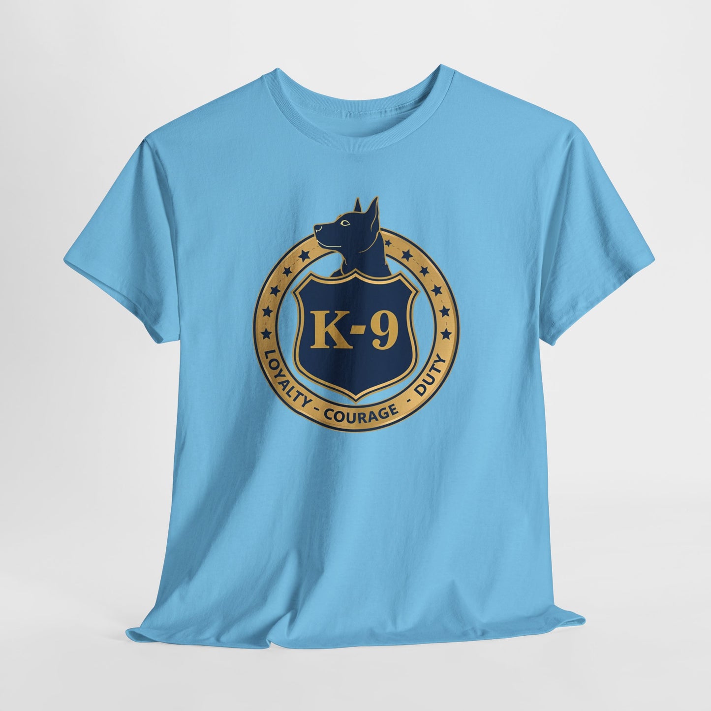 K-9 Police Unisex Heavy Cotton Tee - Loyalty Courage Duty | Dog Lover Gift, Law Enforcement Apparel, Dog Training Shirt