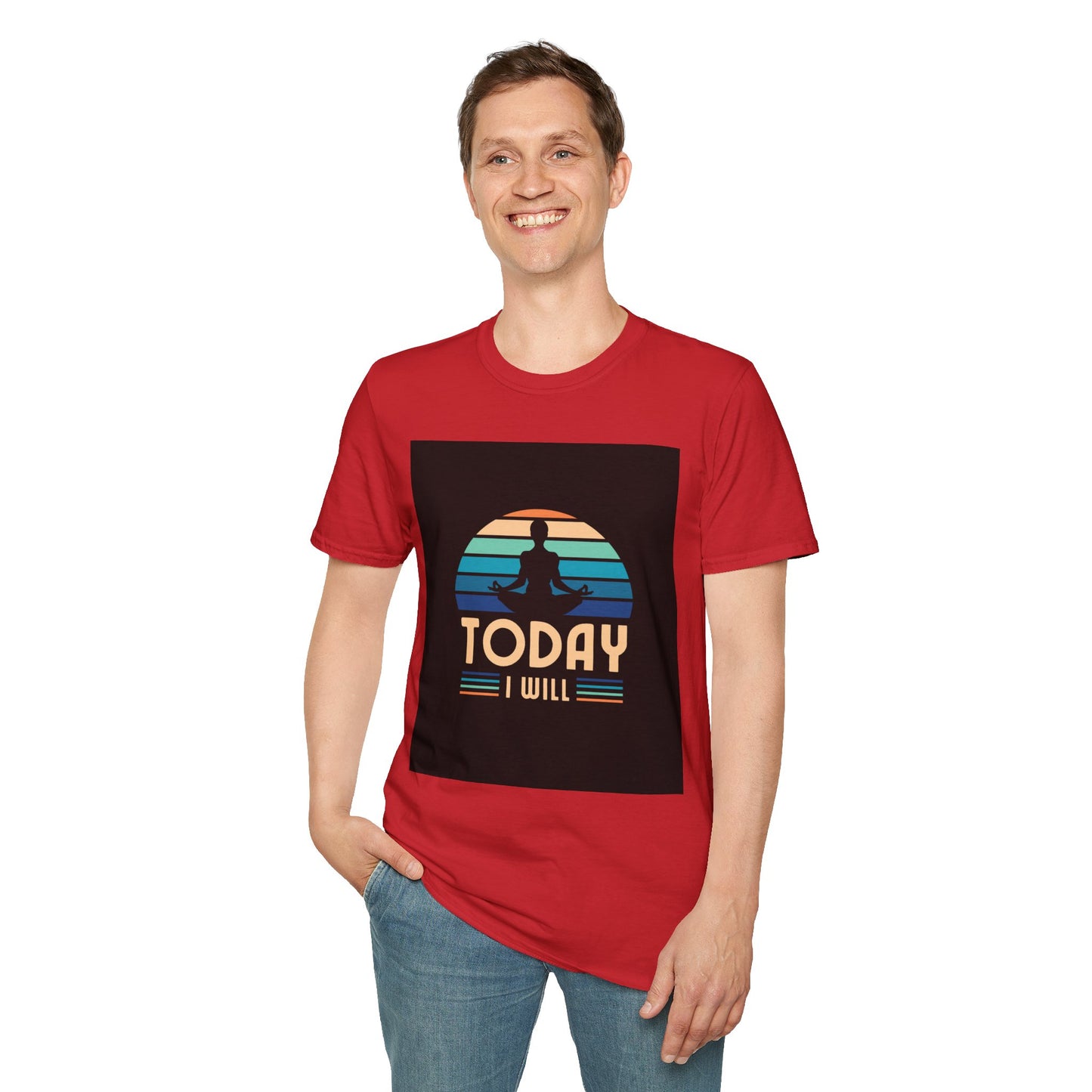 Mindfulness Motivation Unisex T-Shirt, Positive Quote Today I Will Shirt, Inspirational Graphic Tee, Yoga Apparel, Gift for Meditation Lovers