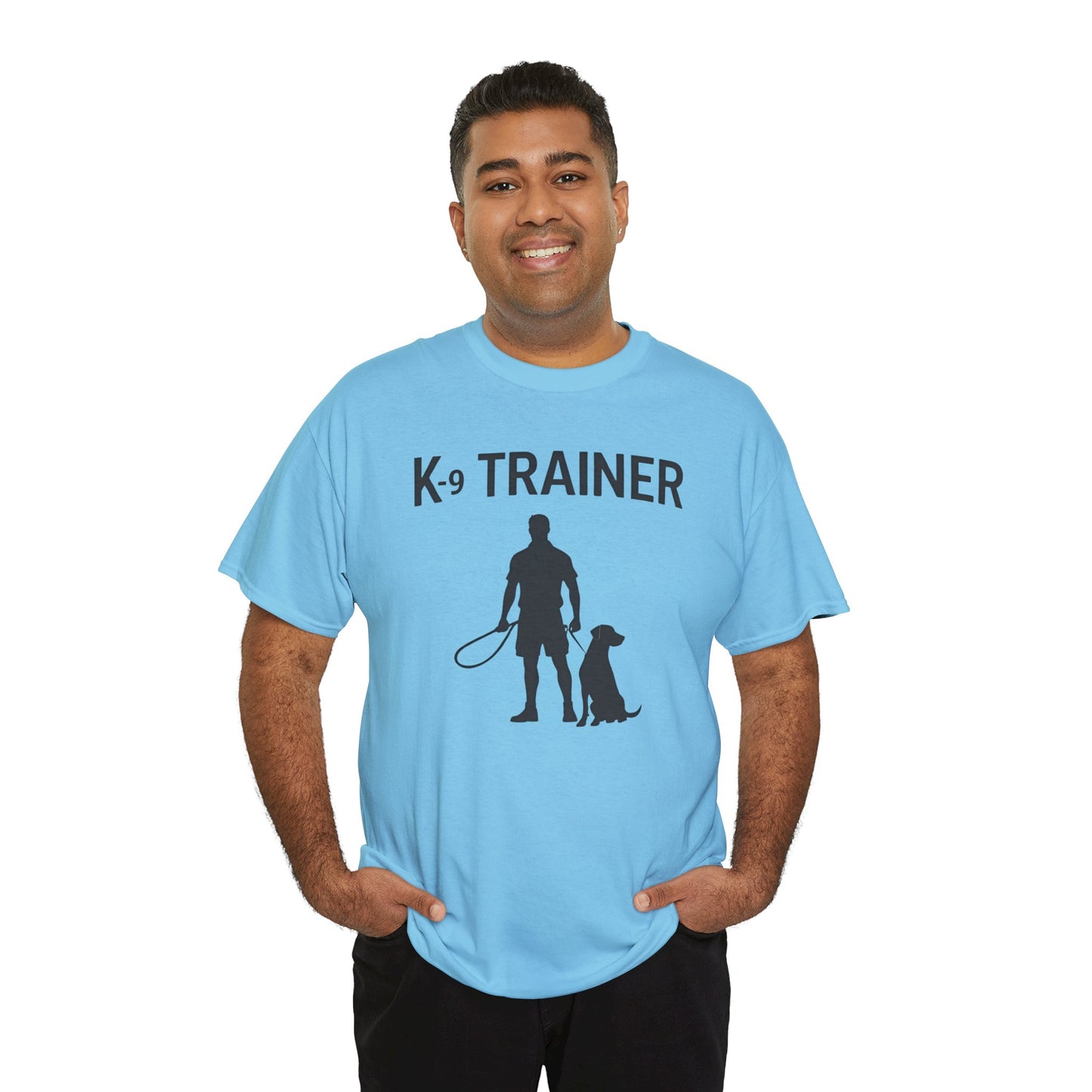 K-9 Trainer  Heavy Cotton T-Shirt, Dog Owner Gift, Police Dog Shirt, Animal Enthusiast Apparel, Casual Style Tee
